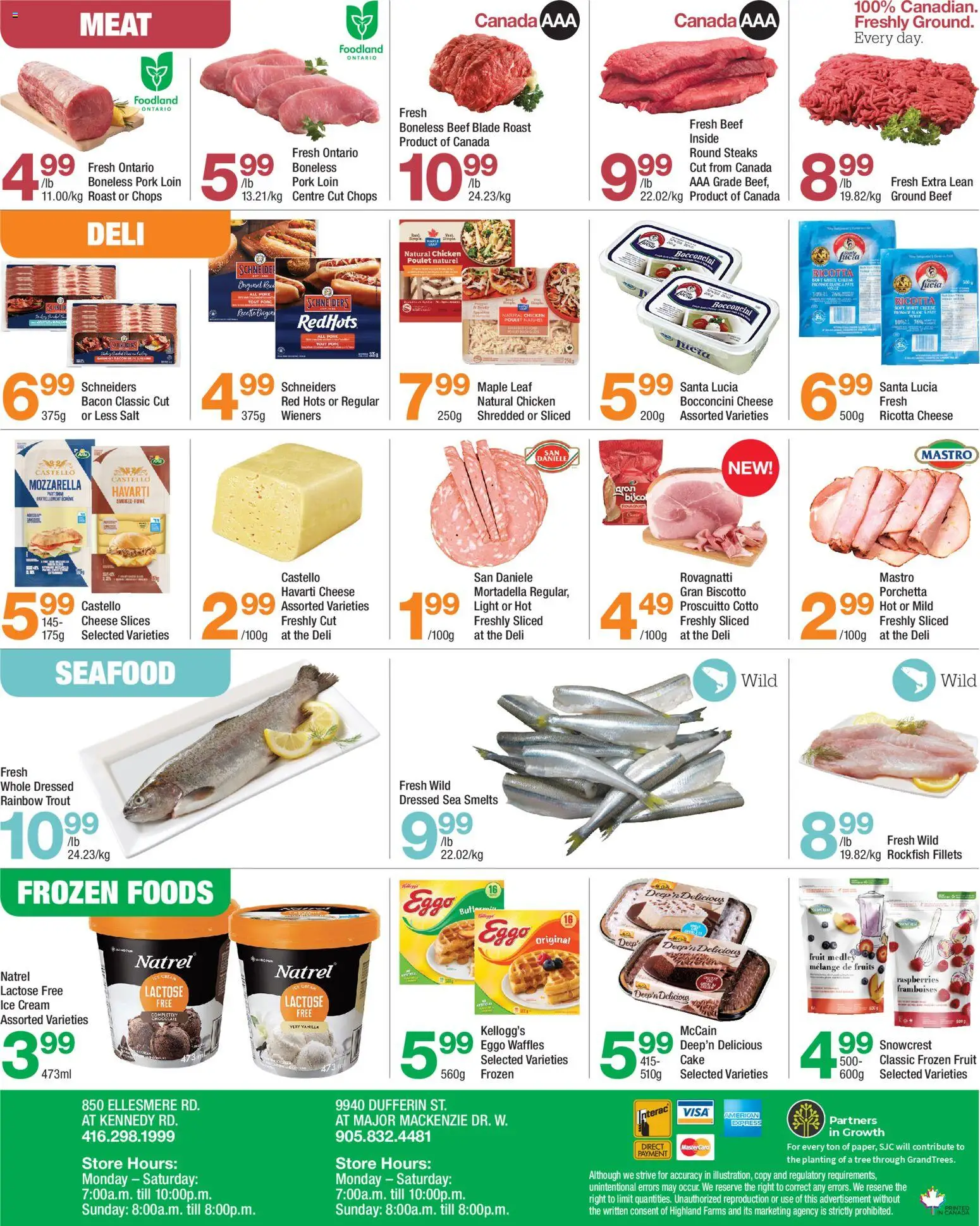 Highland Farms flyer valid from 19.02.2026 | Page: 4 | Products: Beef, Ice cream, Cheese, Chicken