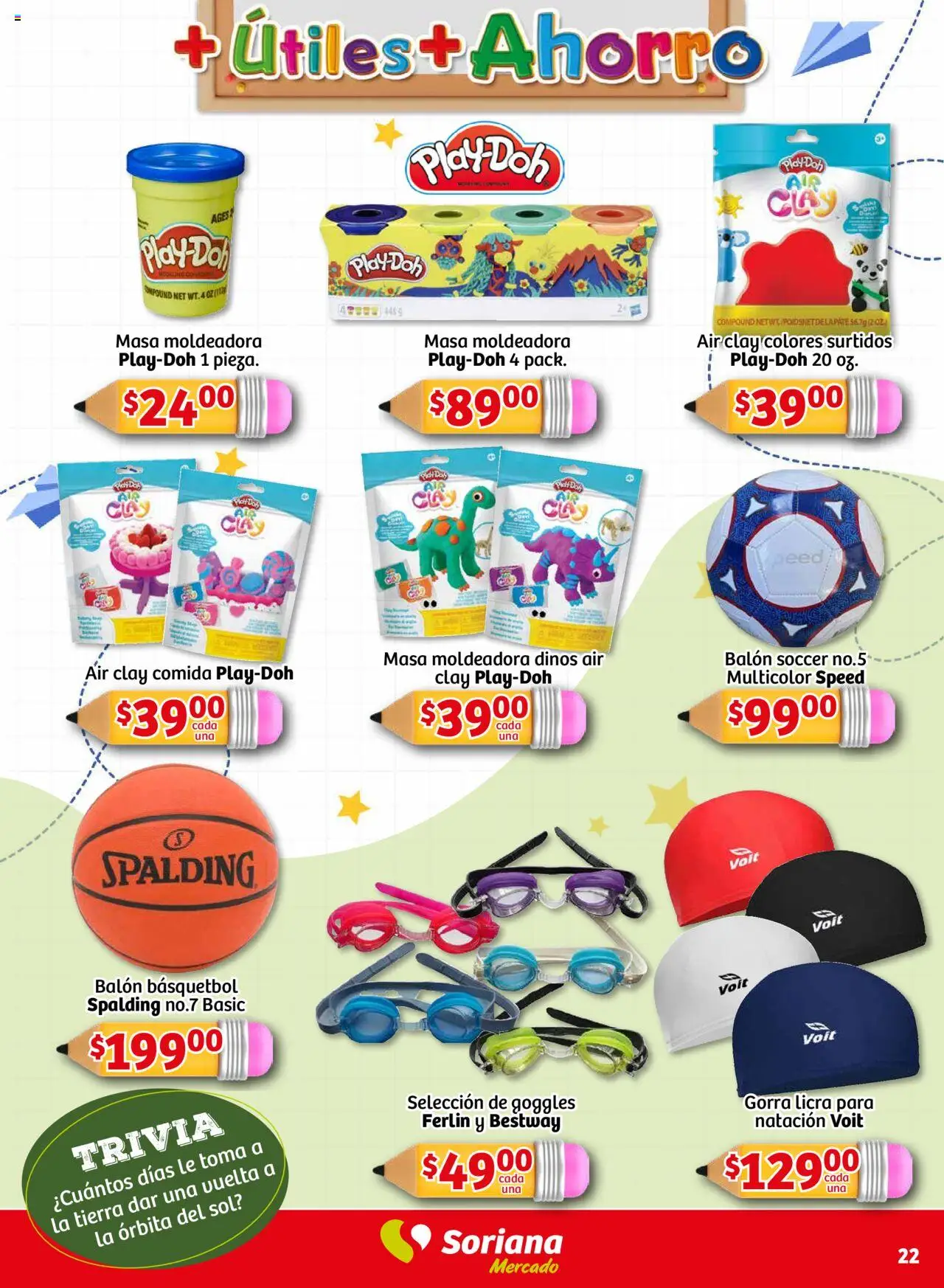 Nuevas ofertas de Soriana válidas en toda la República Mexicana desde el 14.08.2025. ¡Encuentra las mejores ofertas en Soriana - Más Útiles más Ahorro Mercado Nacional! | Página: 22 | Productos: Gorra, Goggles, Paté