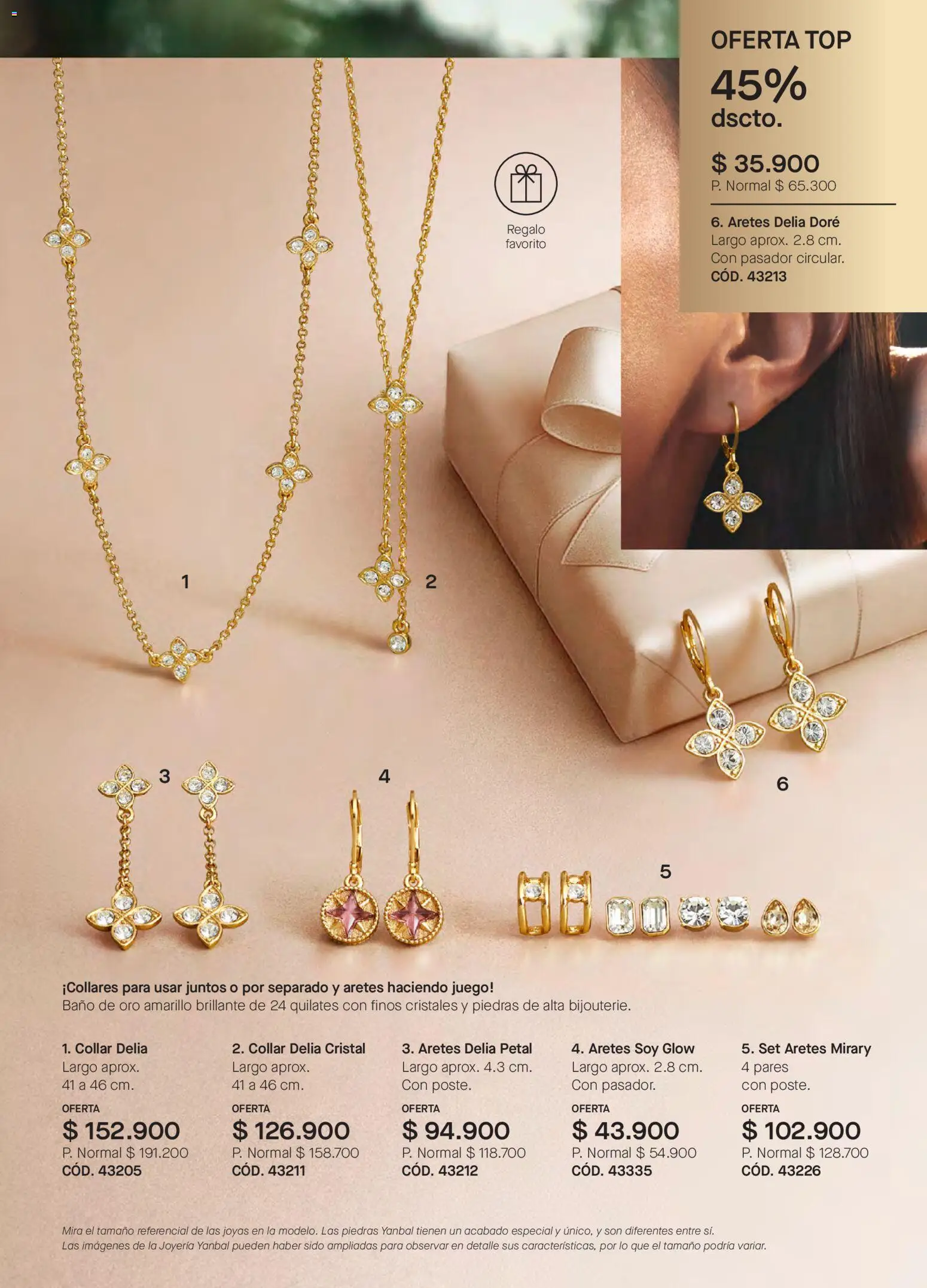 Yanbal revista - valida desde el 08.11.2025 | Página: 41 | Productos: Aretes, Juego, Top, Collar