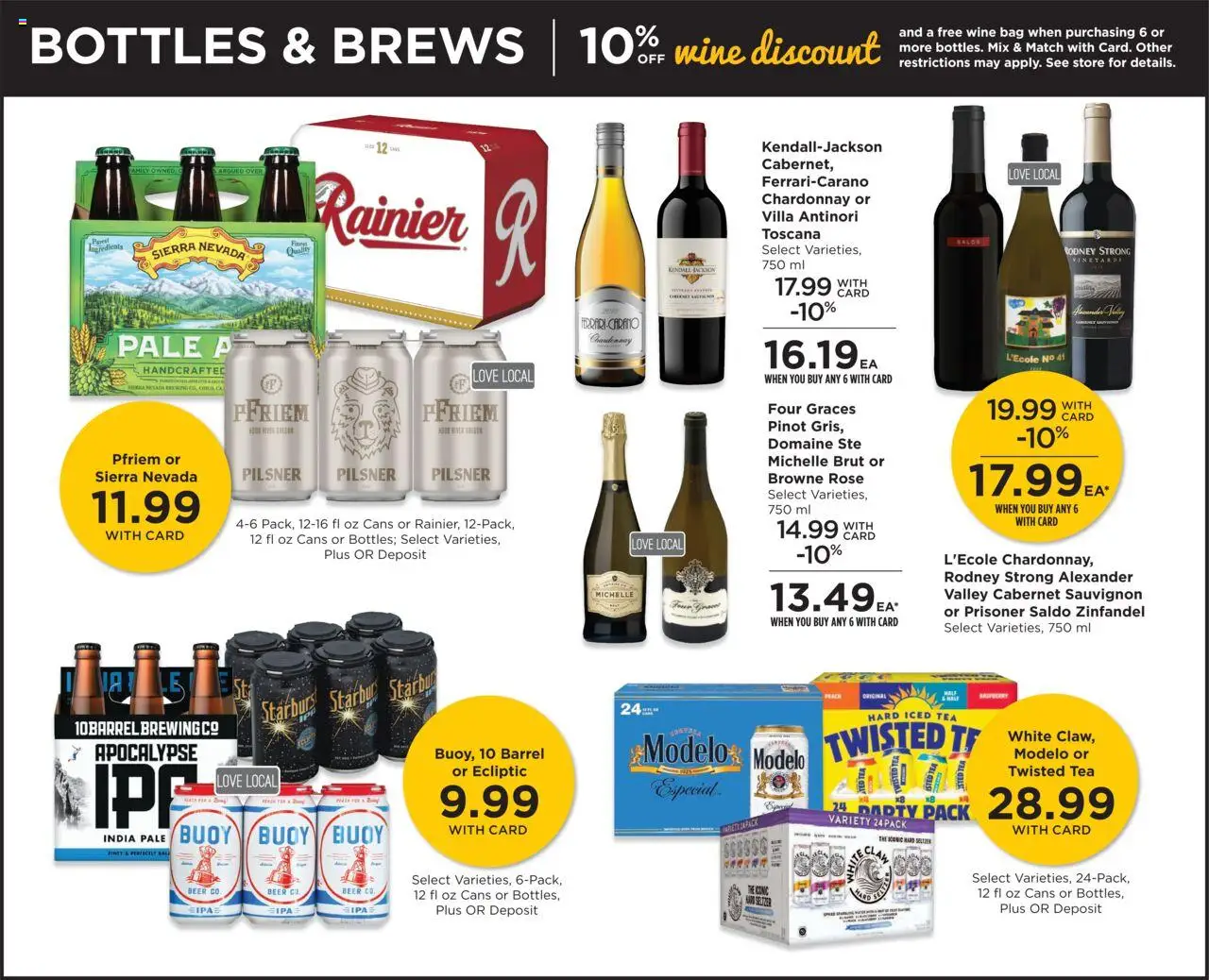QFC Weekly Ad - OR - valid from 20.08.2025 | Page: 10 | Products: Wine, Tea, Peach, Bag