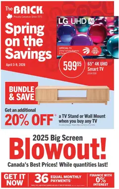 Preview of The Brick flyer - Spring on the Savings from shop The Brick valid from 03.04.2026