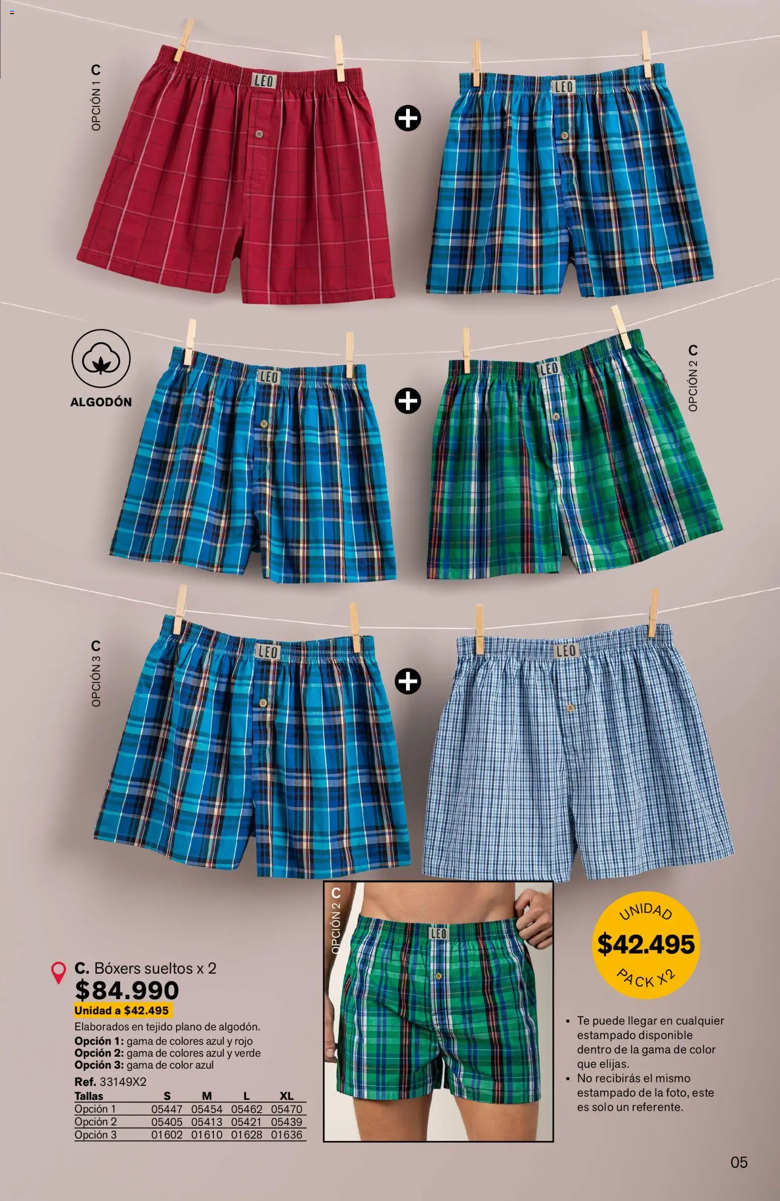 Leonisa revista - valida desde el 16.03.2026 | Página: 5 | Productos: Té, Algodón, Boxers