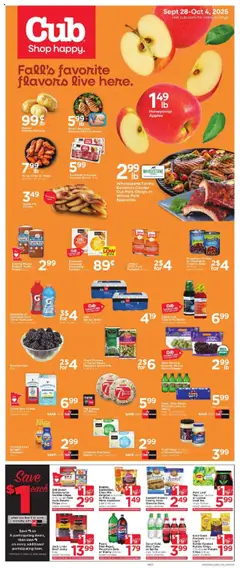 Preview of Cub Foods weekly ads valid from 28.09.2025 | Page: 1
