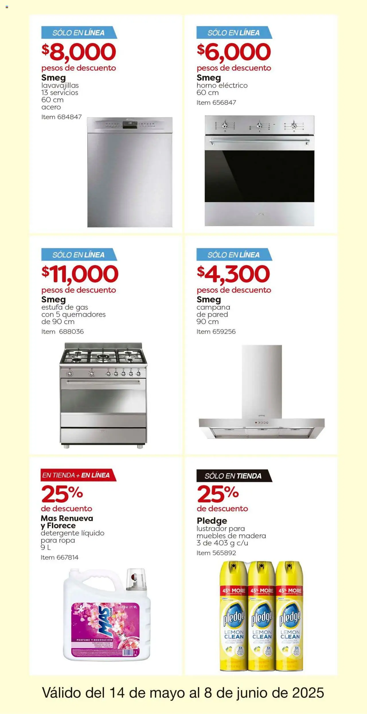 Nuevas ofertas de Costco válidas en toda la República Mexicana desde el 14.05.2025. ¡Encuentra las mejores ofertas en Costco catálogo! | Página: 10 | Productos: Detergente, Horno, Lavavajillas, Lustrador