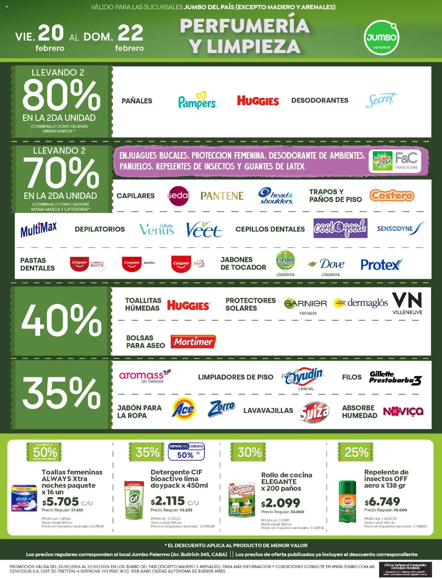 Jumbo ofertas │ válido desde el 20.02.2026 | Página: 6 | Productos: Detergente, Ropa, Guantes, Pañales