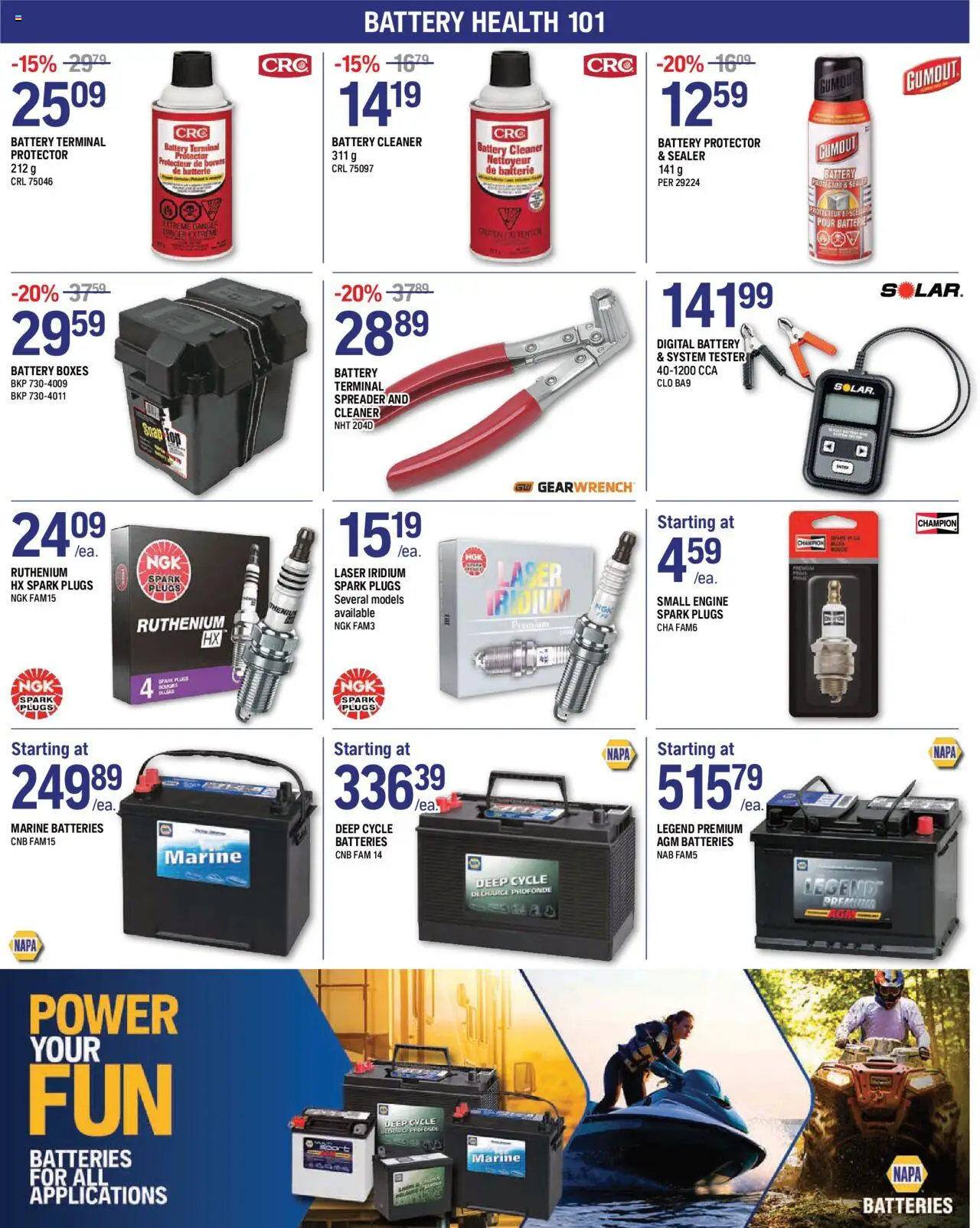 NAPA Auto Parts flyer valid from 01.08.2025 | Page: 4 | Products: Battery