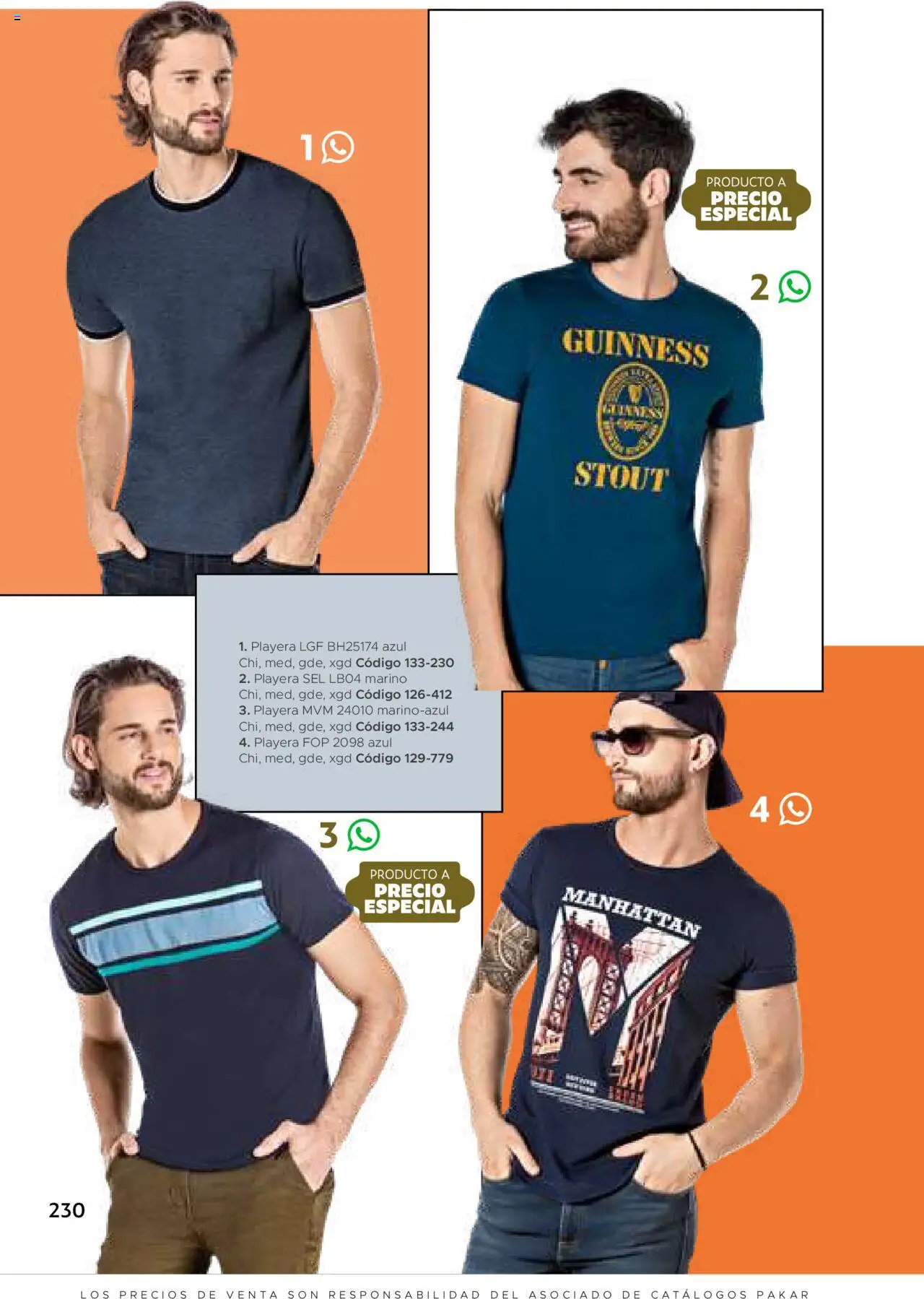Nuevas ofertas de SC Pakar válidas en toda la República Mexicana desde el 24.07.2025. ¡Encuentra las mejores ofertas en SC Pakar Catálogo Ropa y Accesorios! | Página: 230 | Productos: Playera