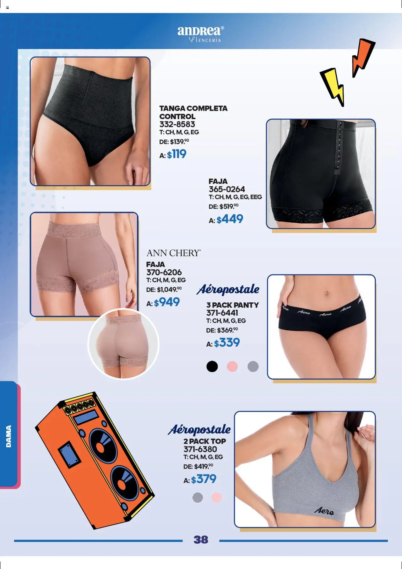 Nuevas ofertas de Andrea válidas en toda la República Mexicana desde el 28.09.2025. ¡Encuentra las mejores ofertas en Andrea - Catálogo Andrea Fest! | Página: 38 | Productos: Top, Faja