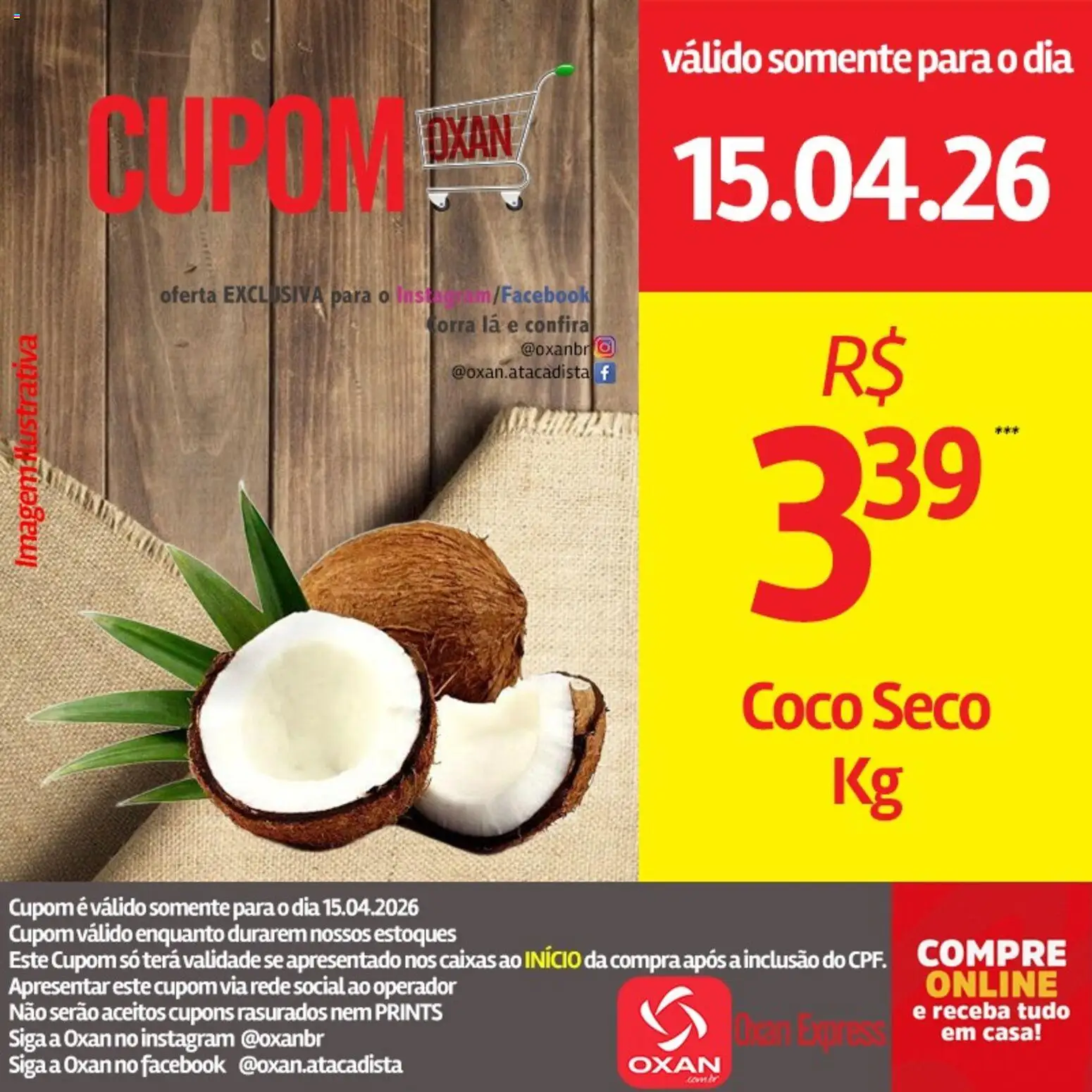 Oxan Atacadista Folheto - válido de 15.04.2026 | Página: 18 | Produtos: Coco