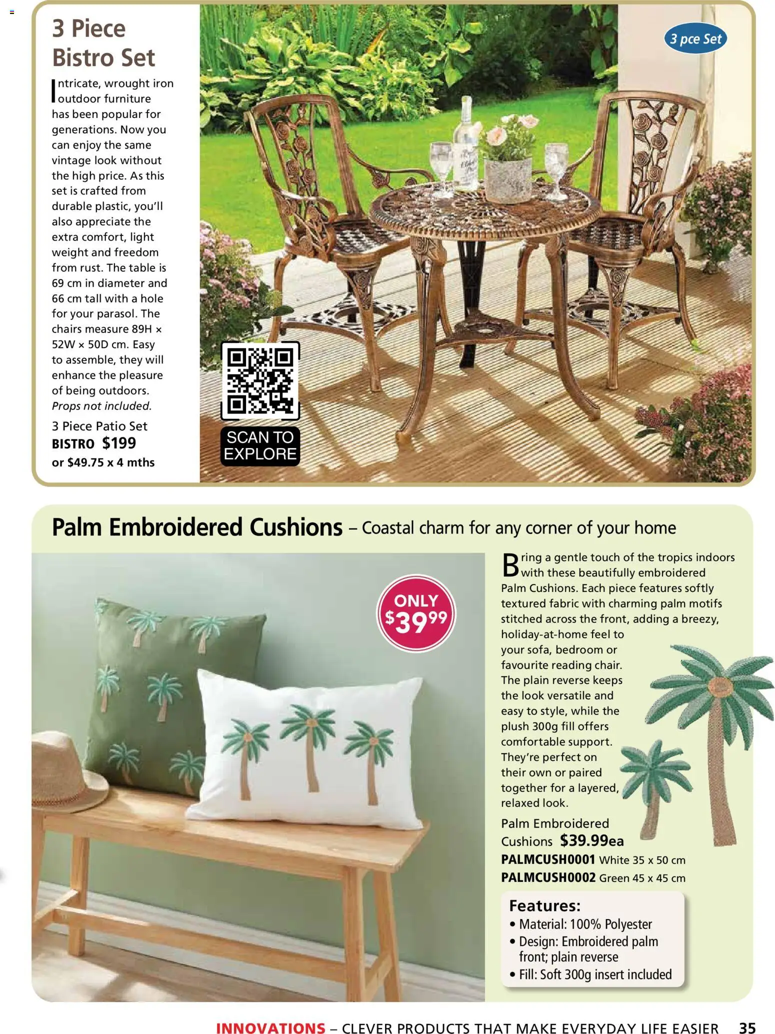 Innovations catalogue - valid from 26.03.2026 | Page: 35 | Products: Table, Light, Outdoor furniture, Iron