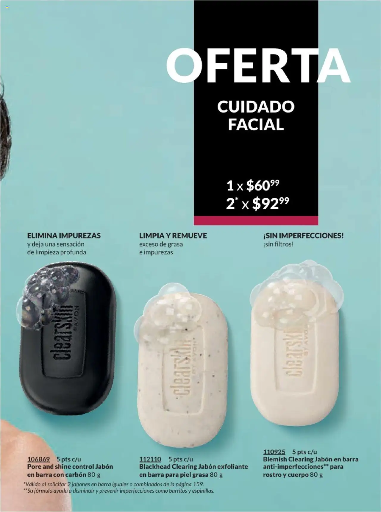 Nuevas ofertas de AVON válidas en toda la República Mexicana desde el 17.03.2025. ¡Encuentra las mejores ofertas en AVON campaña 7 2025! | Página: 159 | Productos: Barra, Jabón
