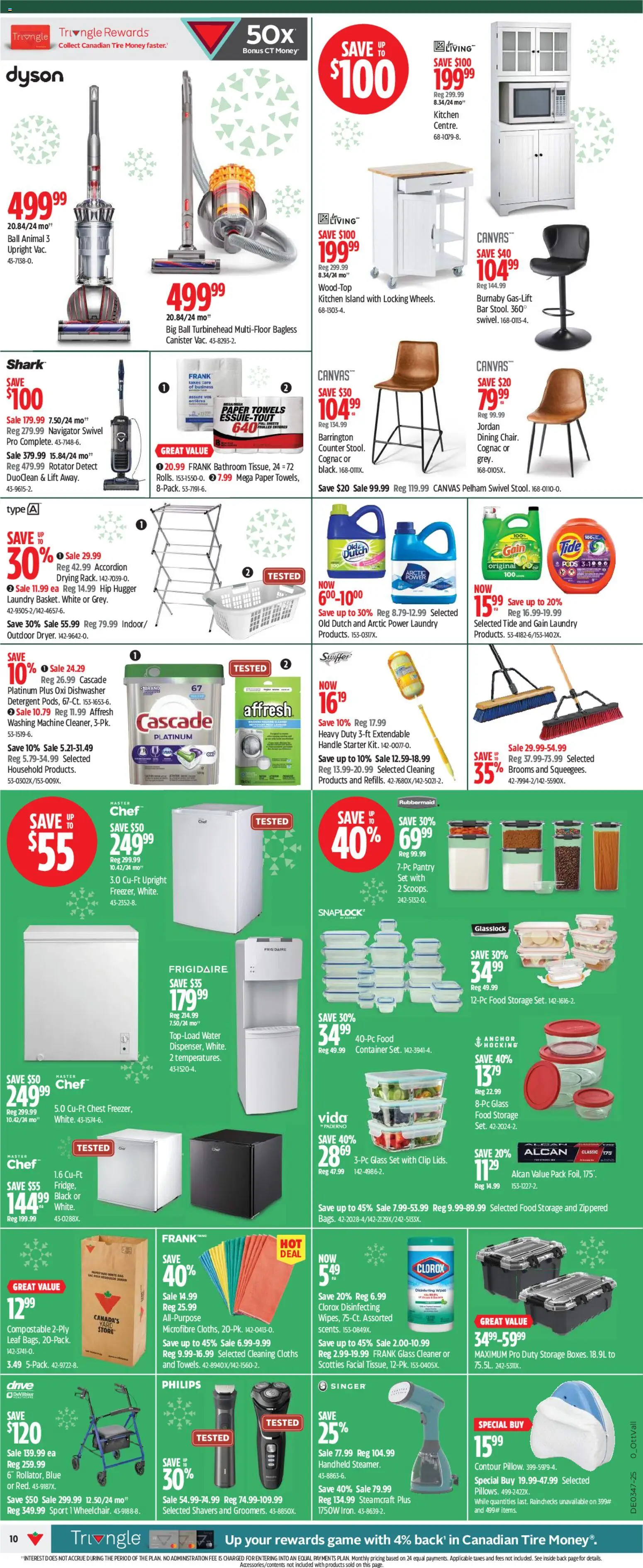 Canadian Tire flyer valid from 13.11.2025 | Page: 10 | Products: Game, Washing machine, Dishwasher, Detergent