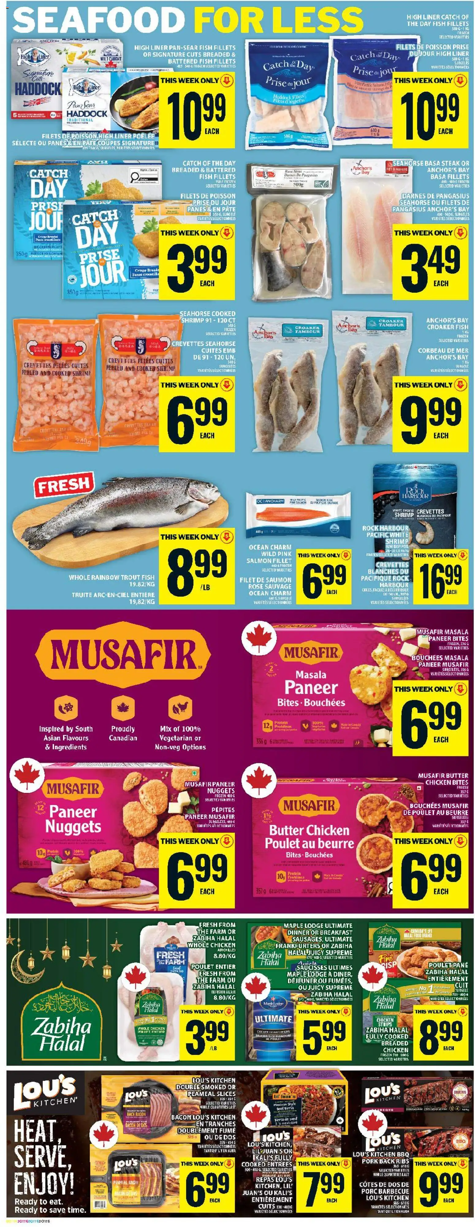 Food Basics flyer valid from 26.02.2026 | Page: 9 | Products: Fish, Beef, Butter, Pork