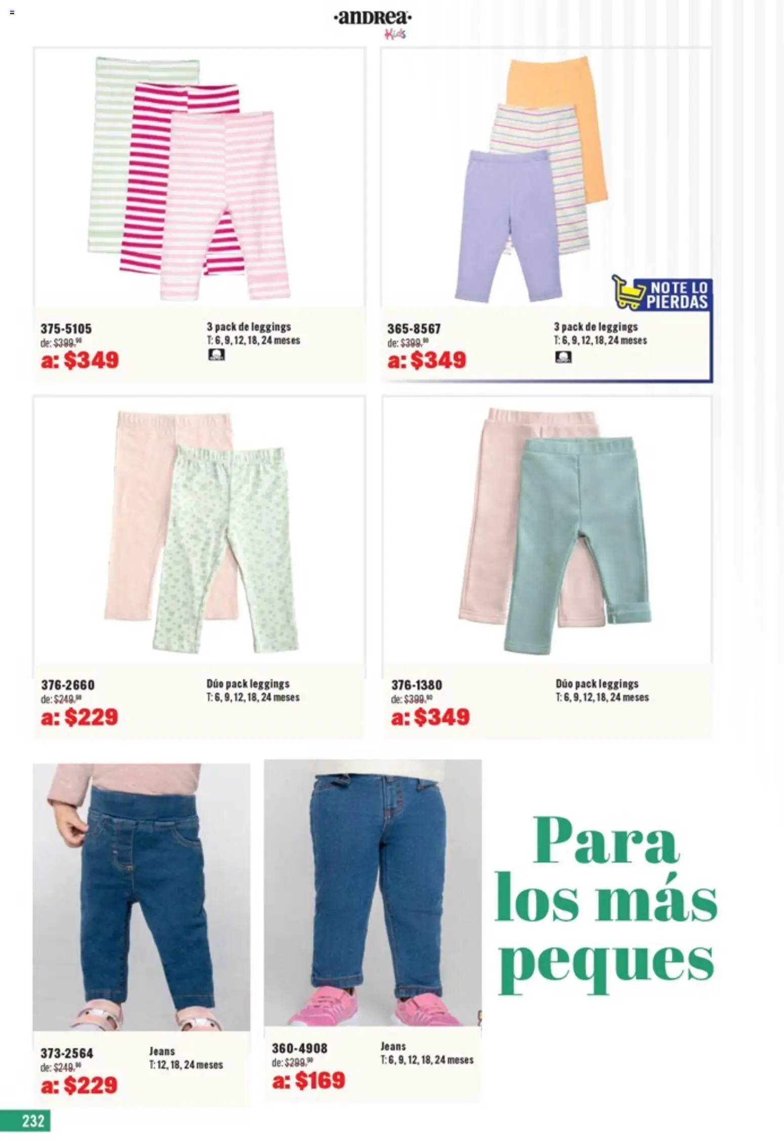 Nuevas ofertas de Andrea válidas en toda la República Mexicana desde el 05.04.2026. ¡Encuentra las mejores ofertas en Andrea catálogo Outlet! | Página: 232 | Productos: Leggings