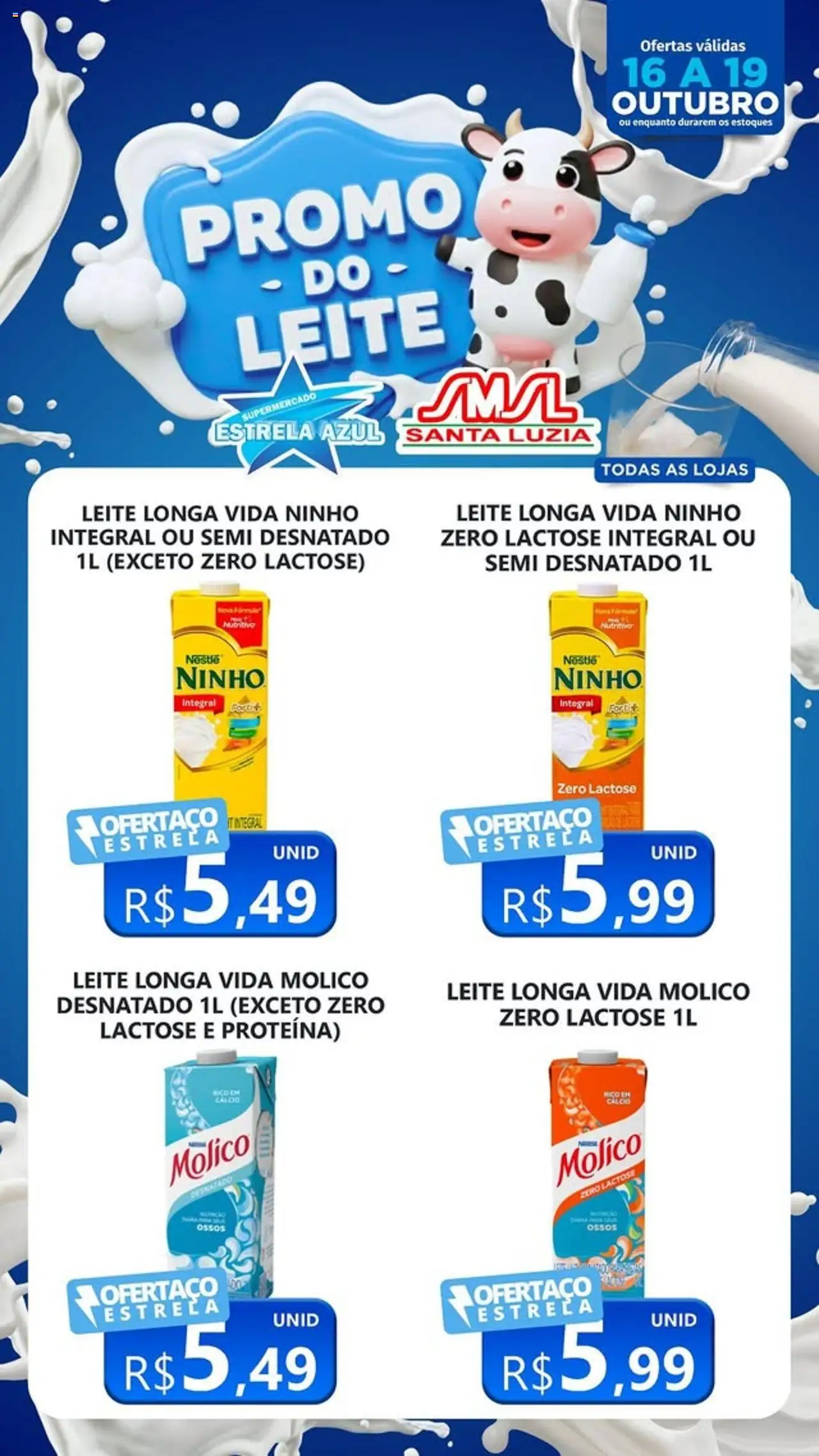 Estrela Azul Folheto - válido de 16.10.2025 | Página: 2 | Produtos: Leite, Cálcio