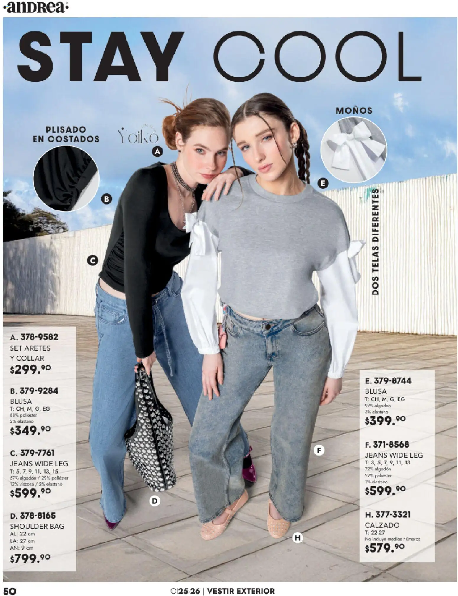 Nuevas ofertas de Andrea válidas en toda la República Mexicana desde el 26.11.2025. ¡Encuentra las mejores ofertas en Andrea catálogo Vestir! | Página: 50 | Productos: Blusa, Algodón, Collar, Aretes