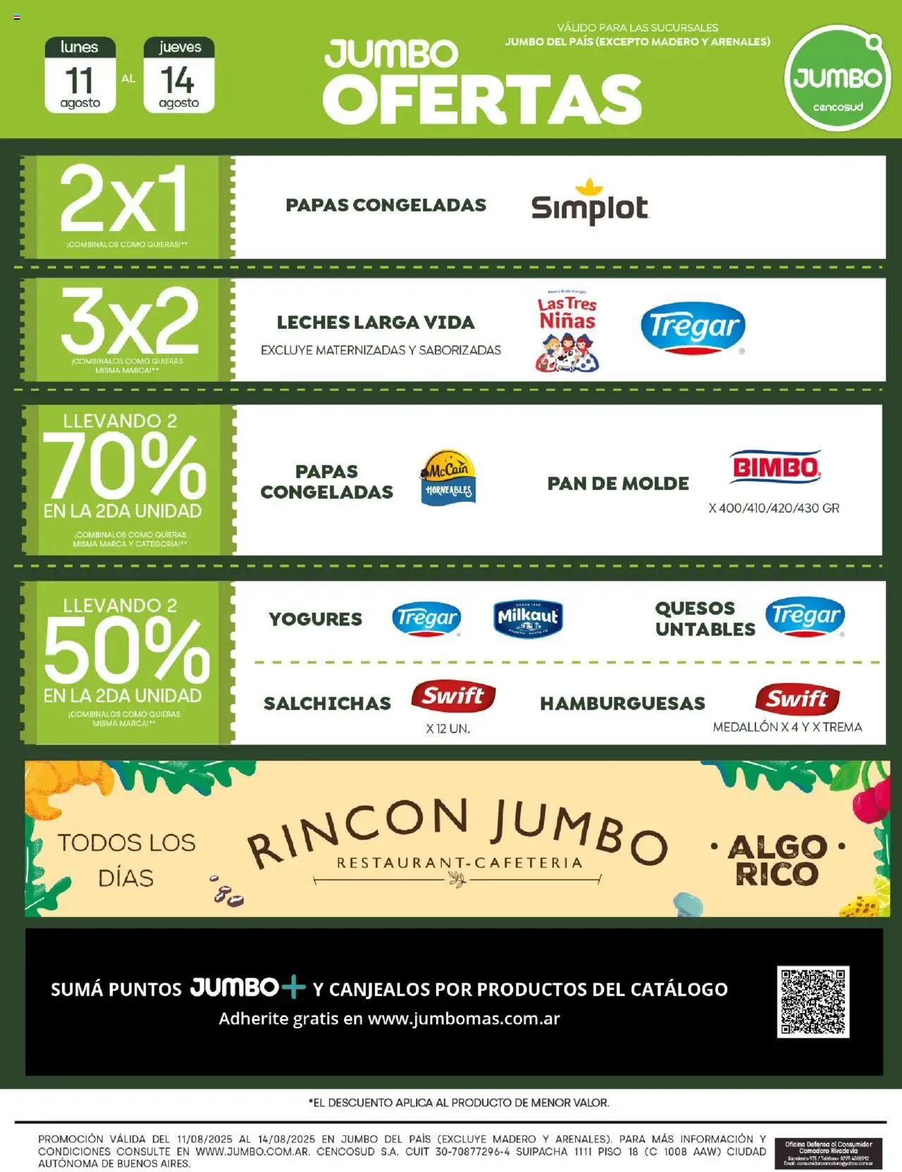 Jumbo ofertas │ válido desde el 11.08.2025 | Página: 2 | Productos: Molde, Pan