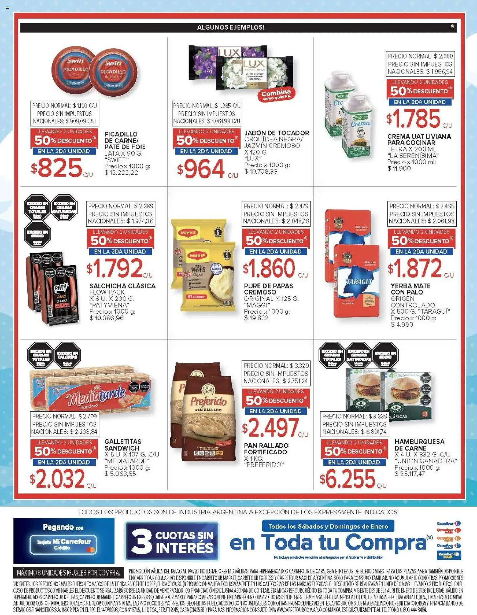 Carrefour ofertas │ válido desde el 13.01.2026 | Página: 9 | Productos: Caso, Galletitas, Yerba, Jabón