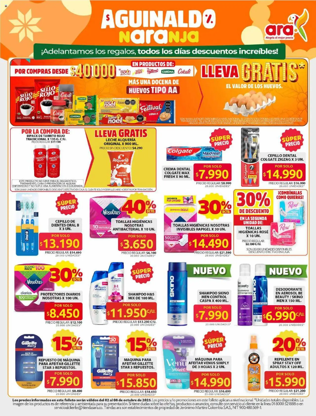 Ara revista - valida desde el 02.10.2025 | Página: 4 | Productos: Cable, Cepillo, Desodorante, Leche