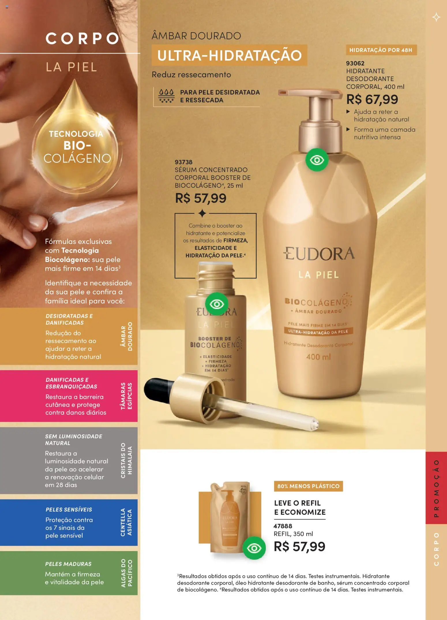 Eudora Folheto - válido de 19.02.2026 | Página: 93 | Produtos: Colágeno, Tâmaras, Desodorante, Óleo