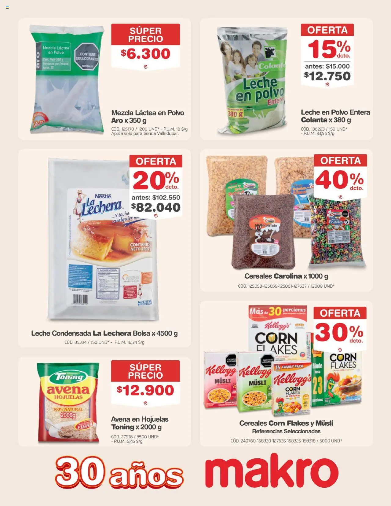 Makro revista - valida desde el 19.09.2025 | Página: 20 | Productos: Avena, Leche en polvo, Polvo, Leche