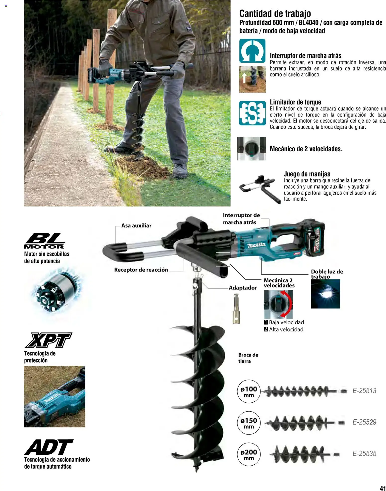 Nuevas ofertas de Makita válidas en toda la República Mexicana desde el 07.10.2024. ¡Encuentra las mejores ofertas en Makita catálogo Ope! | Página: 41 | Productos: Bolsa, Cable, Cortadora de cesped, Llave