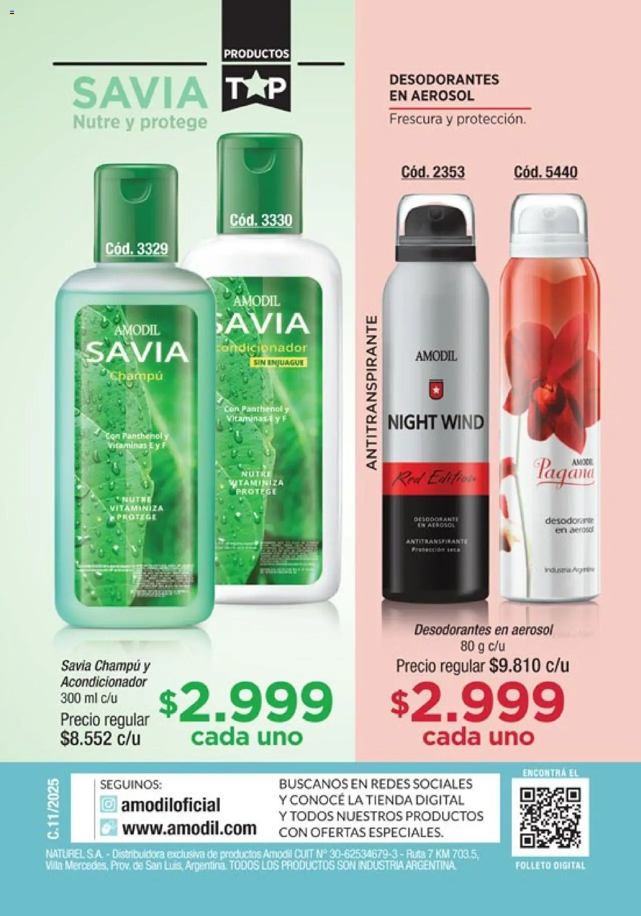 Catálogo Amodil Campaña 11 │ válido desde el 13.06.2025 | Página: 164 | Productos: Vitaminas, Acondicionador, Desodorante, Antitranspirante