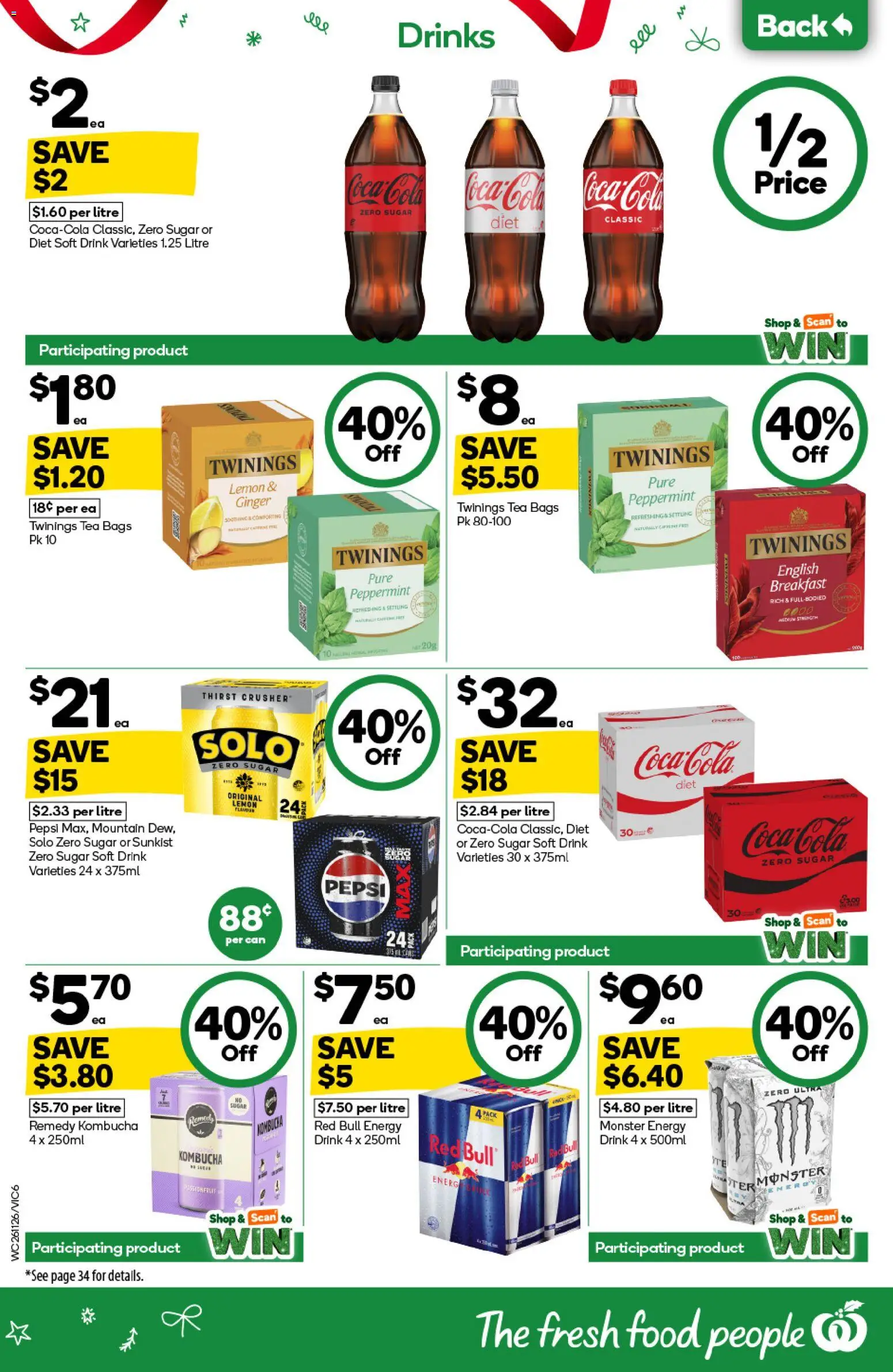 Woolworths catalogue - valid from 26.11.2025 | Page: 6 | Products: Energy drink, Ginger, Sugar, Lemon