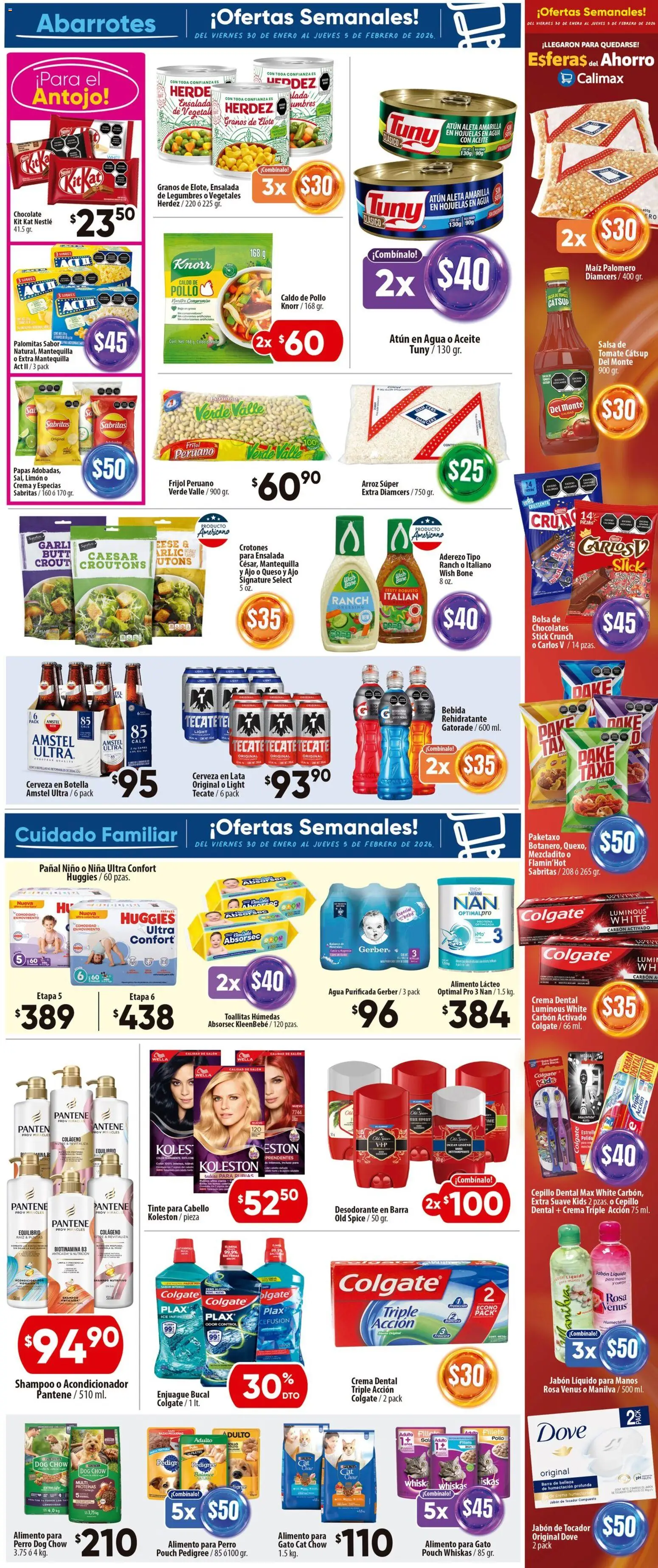 Nuevas ofertas de Calimax válidas en toda la República Mexicana desde el 30.01.2026. ¡Encuentra las mejores ofertas en Calimax folleto! | Página: 5 | Productos: Mantequilla, Ensalada, Botella, Té