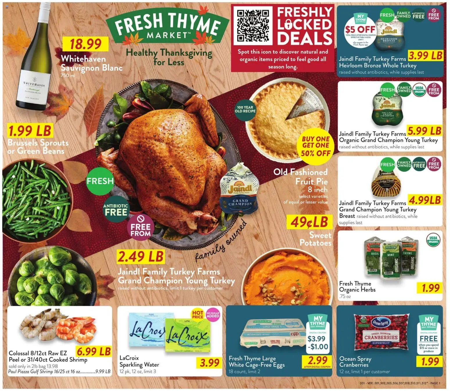 Fresh Thyme Weekly Ad - MN - valid from 19.11.2025 | Page: 3 | Products: Brussels Sprouts, Potatoes, Water, Sugar