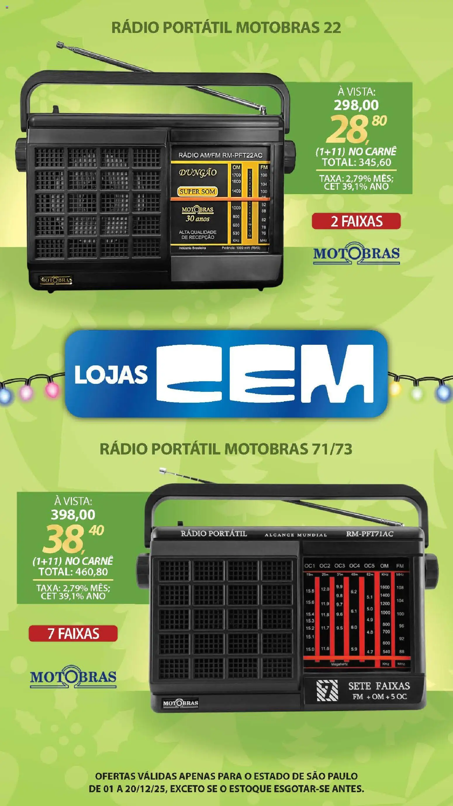Lojas Cem Folheto - válido de 01.12.2025 | Página: 56 | Produtos: Carne, Rádio