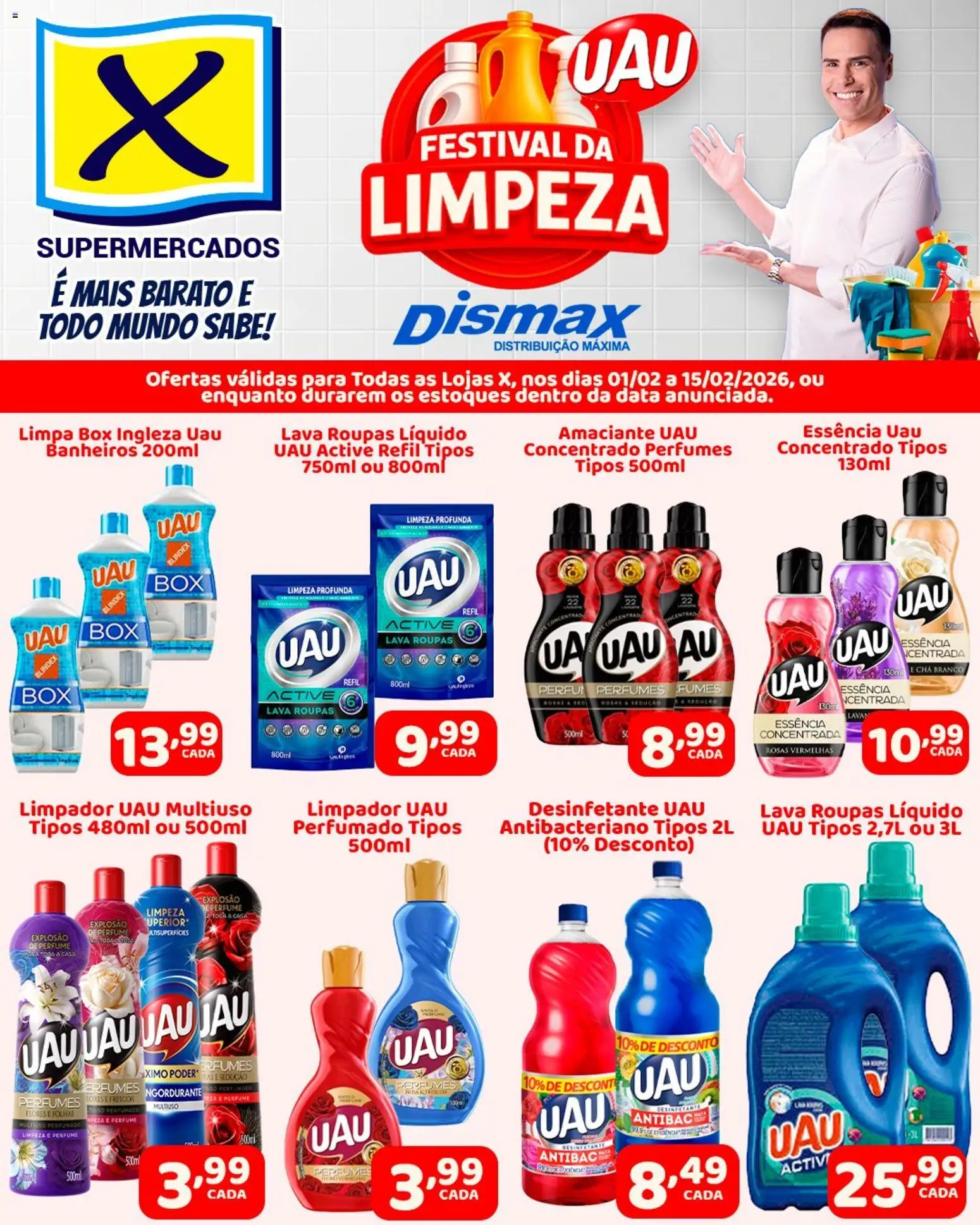 X Supermercados Folheto - válido de 01.02.2026 | Página: 1 | Produtos: Perfume, Chá, Roupas, Perfumes