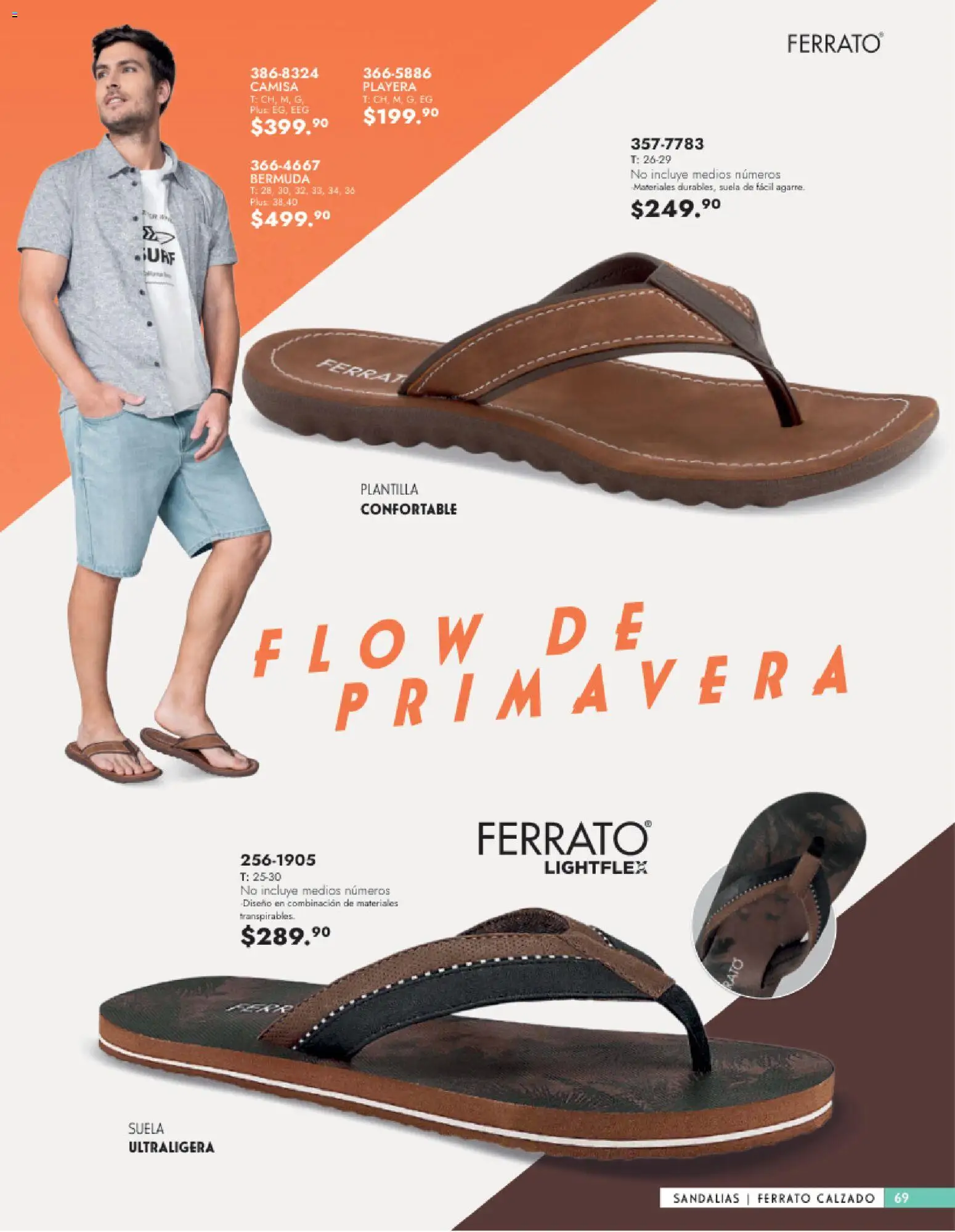 Nuevas ofertas de Andrea válidas en toda la República Mexicana desde el 25.01.2026. ¡Encuentra las mejores ofertas en Andrea catálogo Calzado Caballero! | Página: 69 | Productos: Camisa, Playera, Sandalias, Bermuda