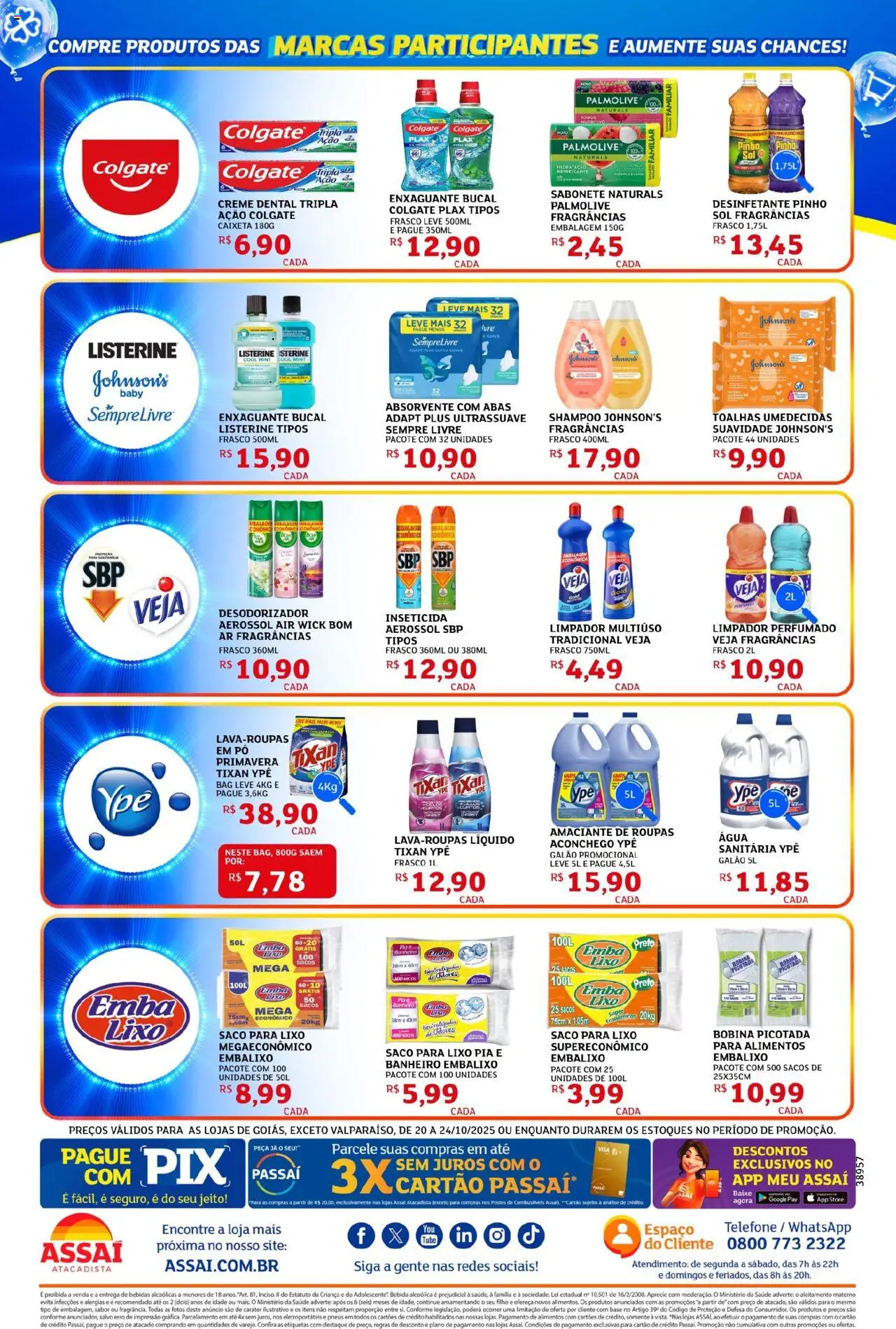 Assaí Atacadista Folheto - válido de 20.10.2025 | Página: 6 | Produtos: Pneus, Base, Creme, Creme dental