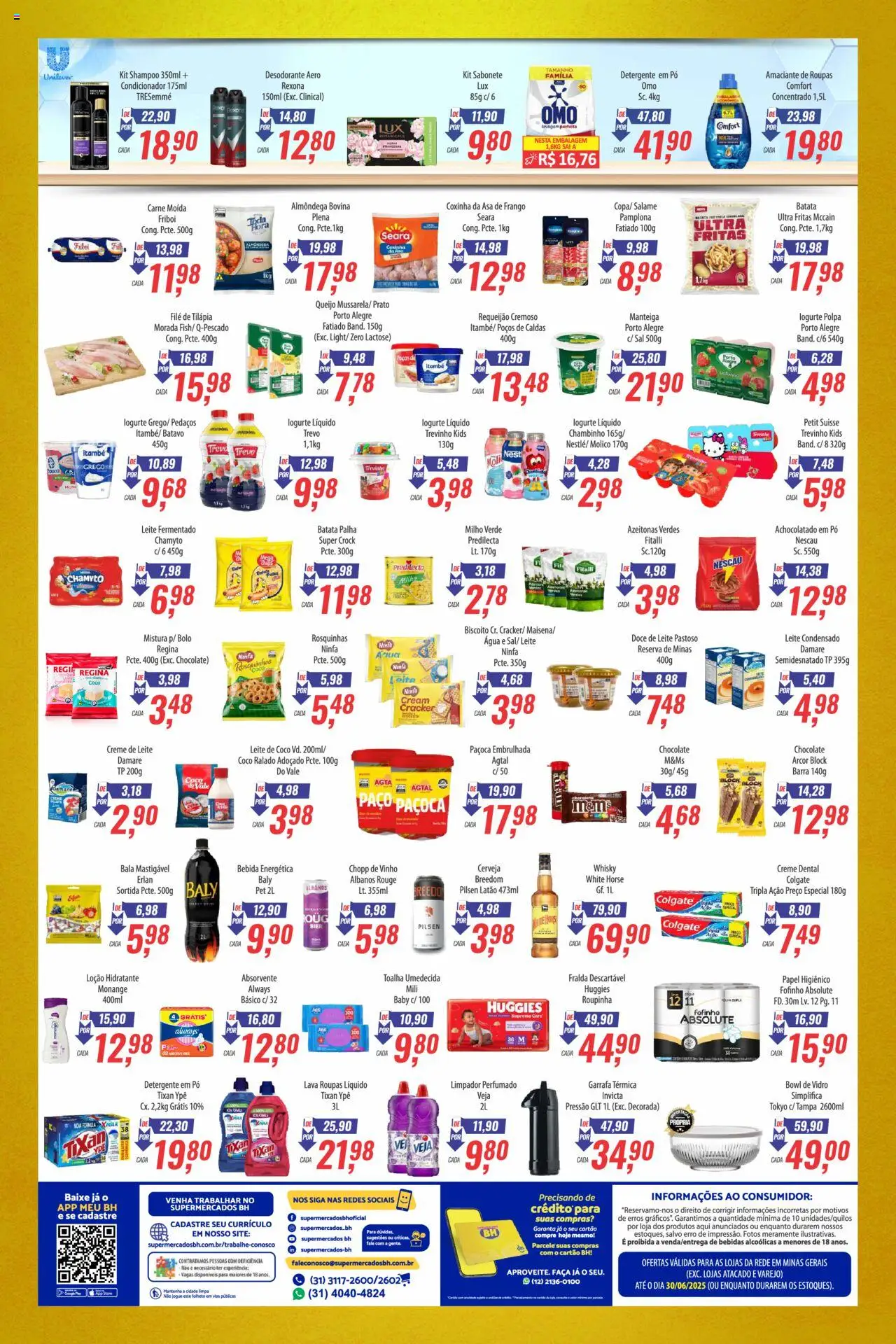 Supermercados BH Folheto - válido de 16.06.2025 | Página: 2 | Produtos: Milho verde, Garrafa térmica, Batata palha, Sal