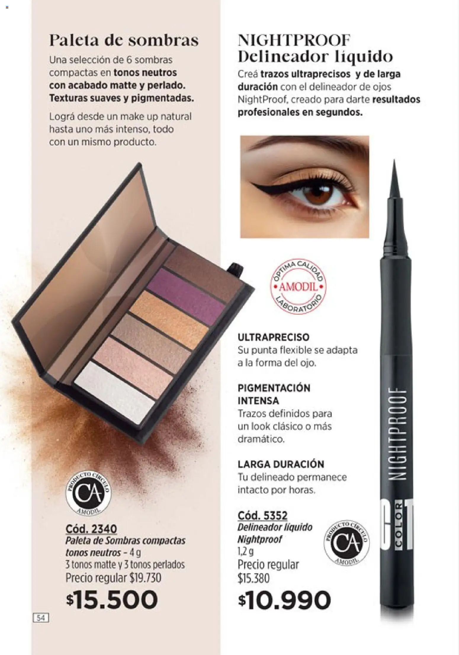 Amodil - Campaña 8 │ válido desde el 08.04.2026 | Página: 54 | Productos: Flexible, Delineador de ojos, Delineador, Paleta