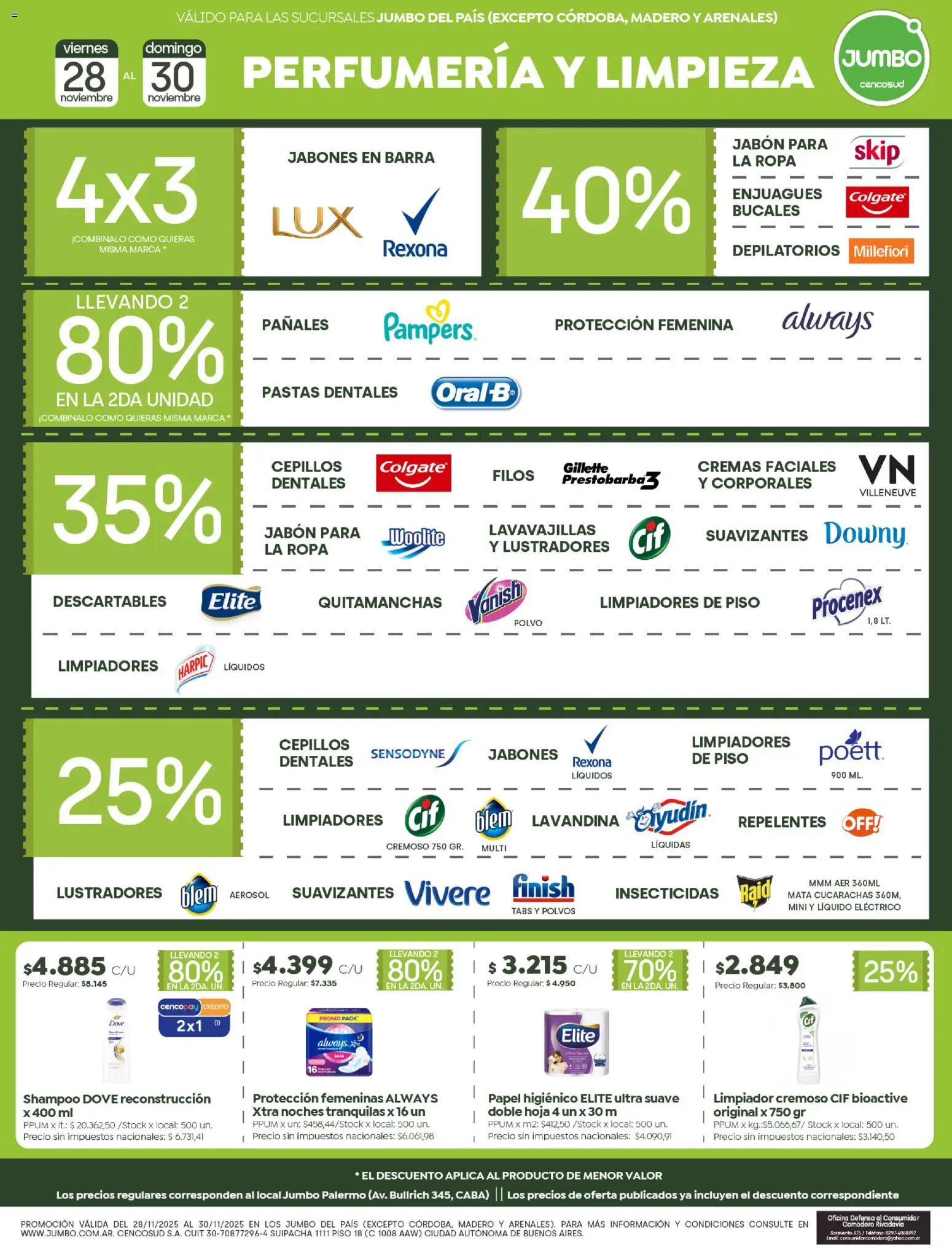 Jumbo ofertas │ válido desde el 28.11.2025 | Página: 7 | Productos: Lavandina, Polvo, Shampoo, Quitamanchas