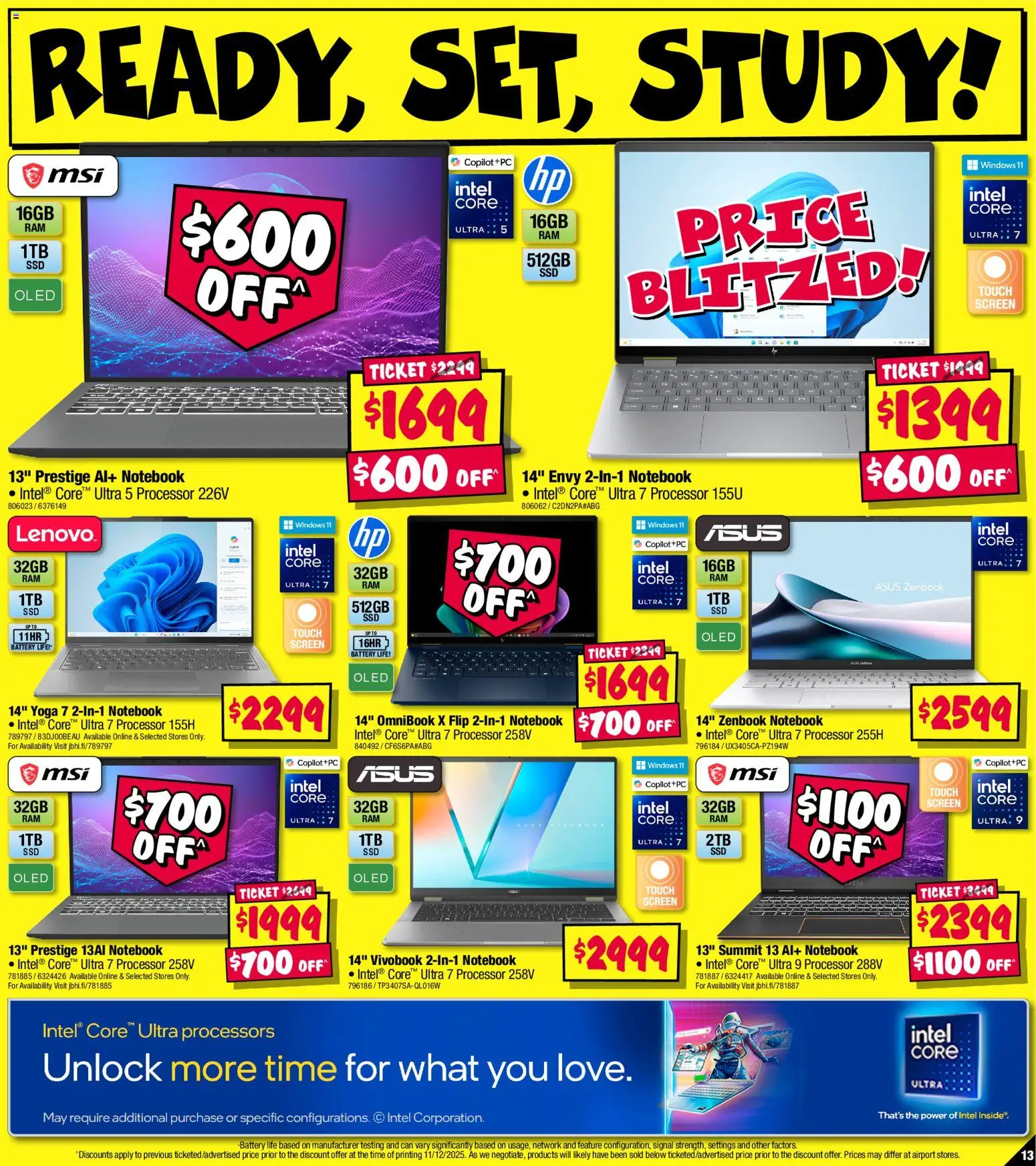 JB Hi-Fi catalogue - valid from 18.12.2025 | Page: 13 | Products: Battery, Notebook, Screen