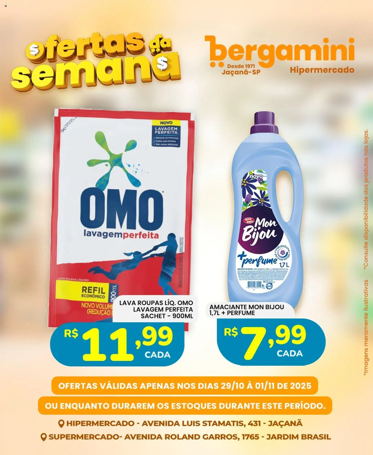 Supermercado Bergamini Folheto - válido de 29.10.2025 | Página: 10 | Produtos: Perfume, Roupas, Amaciante