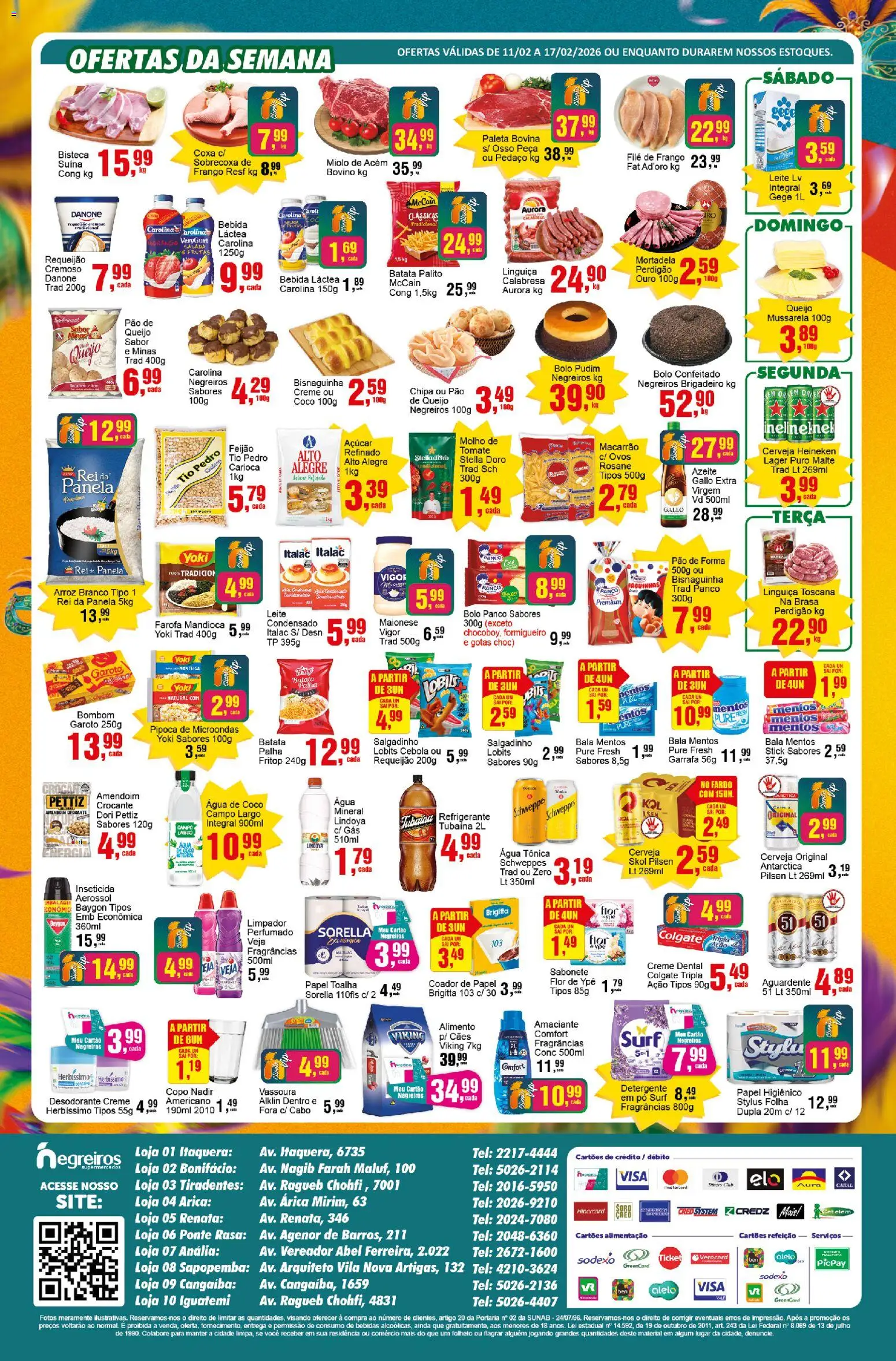 Negreiros Folheto - válido de 11.02.2026 | Página: 2 | Produtos: Papel toalha, Panela, Filé de frango, Papel higiênico