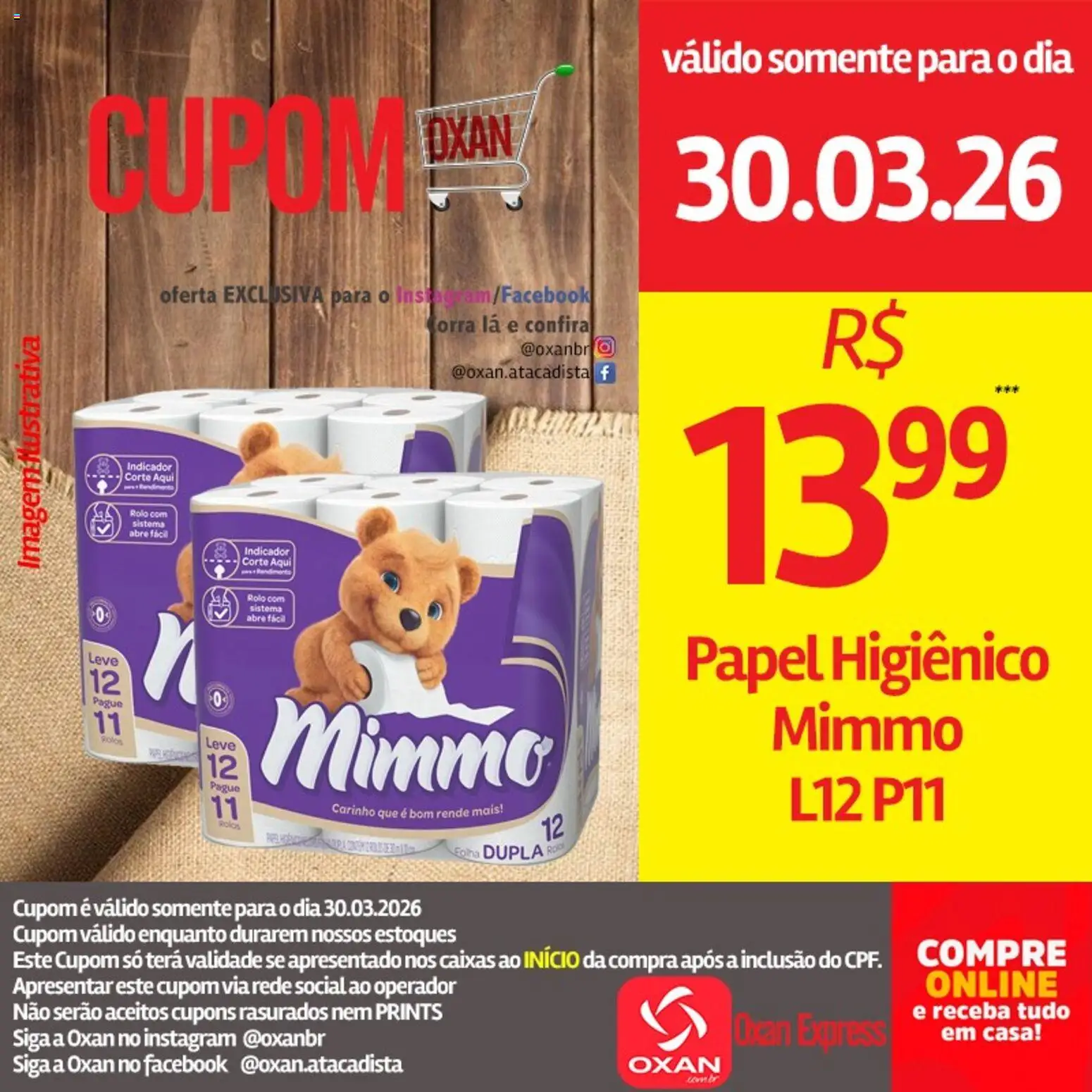 Oxan Atacadista Folheto - válido de 30.03.2026 | Página: 11 | Produtos: Rolo, Papel higiênico