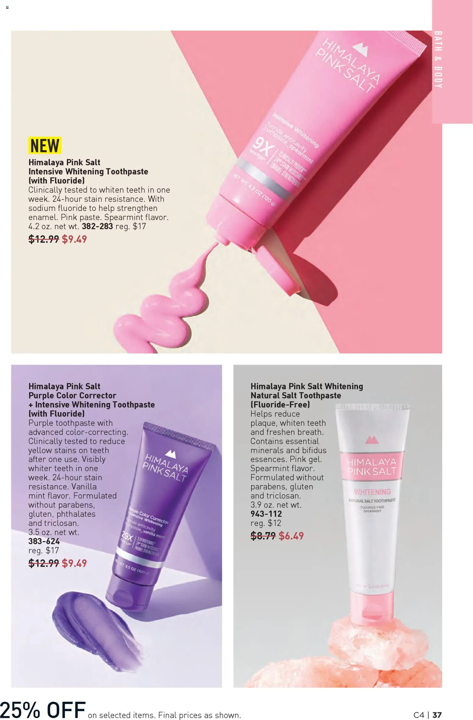Avon Brochure - valid from 11.02.2026 | Page: 37 | Products: Bath, Toothpaste, Salt