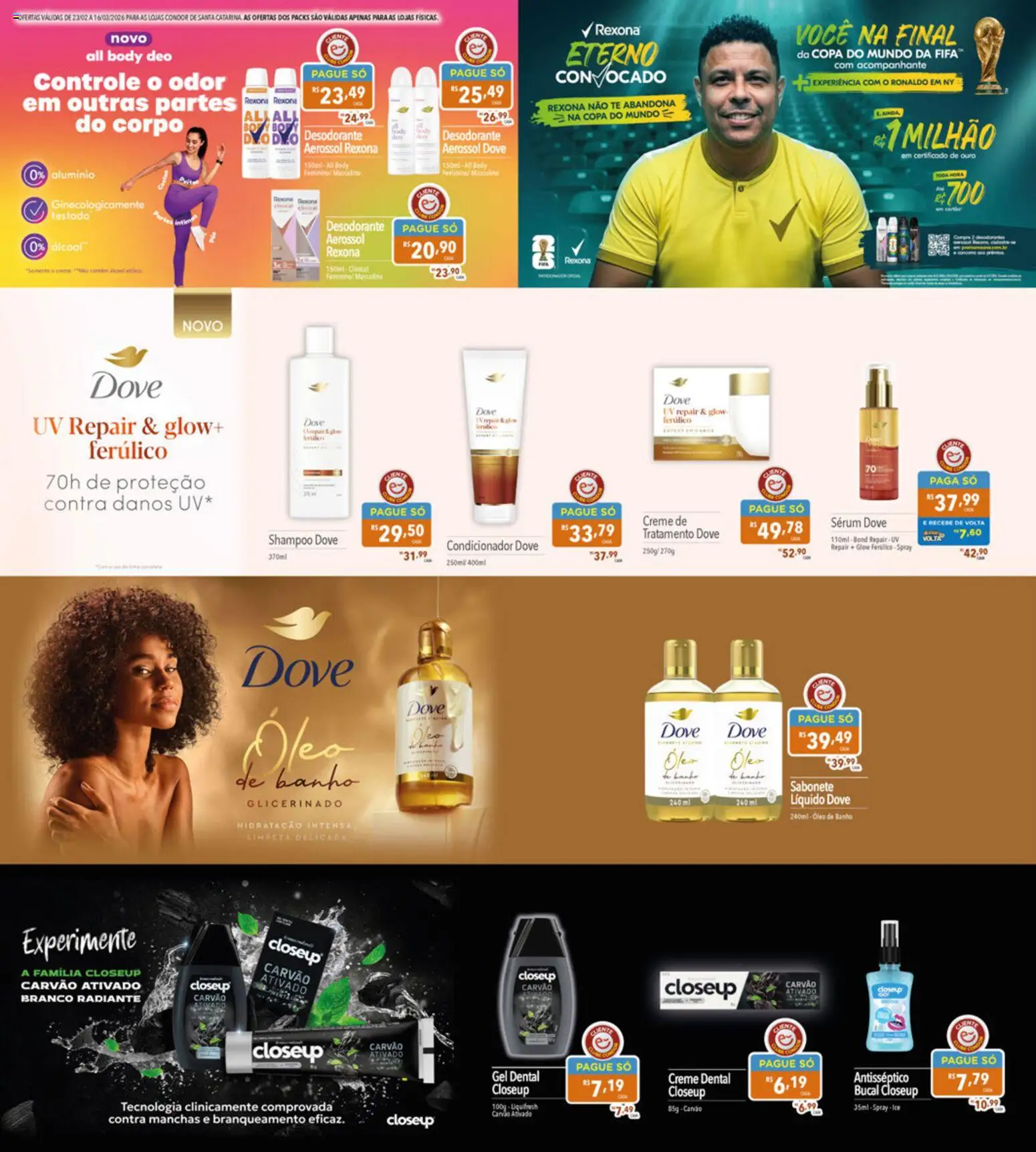 Supermercados Condor Folheto - válido de 23.02.2026 | Página: 30 | Produtos: Shampoo, Sérum, Sabonete, Creme dental