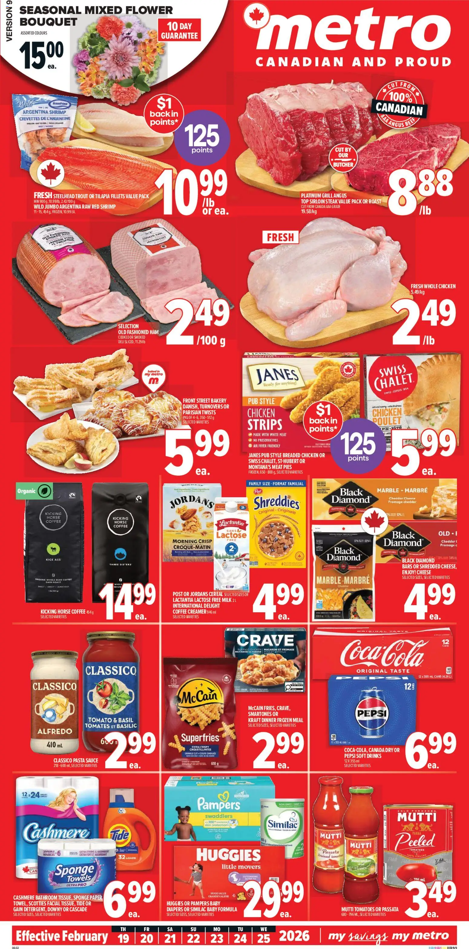 Metro flyer valid from 19.02.2026 | Page: 2 | Products: Beef, Pasta, Grill, Bakery