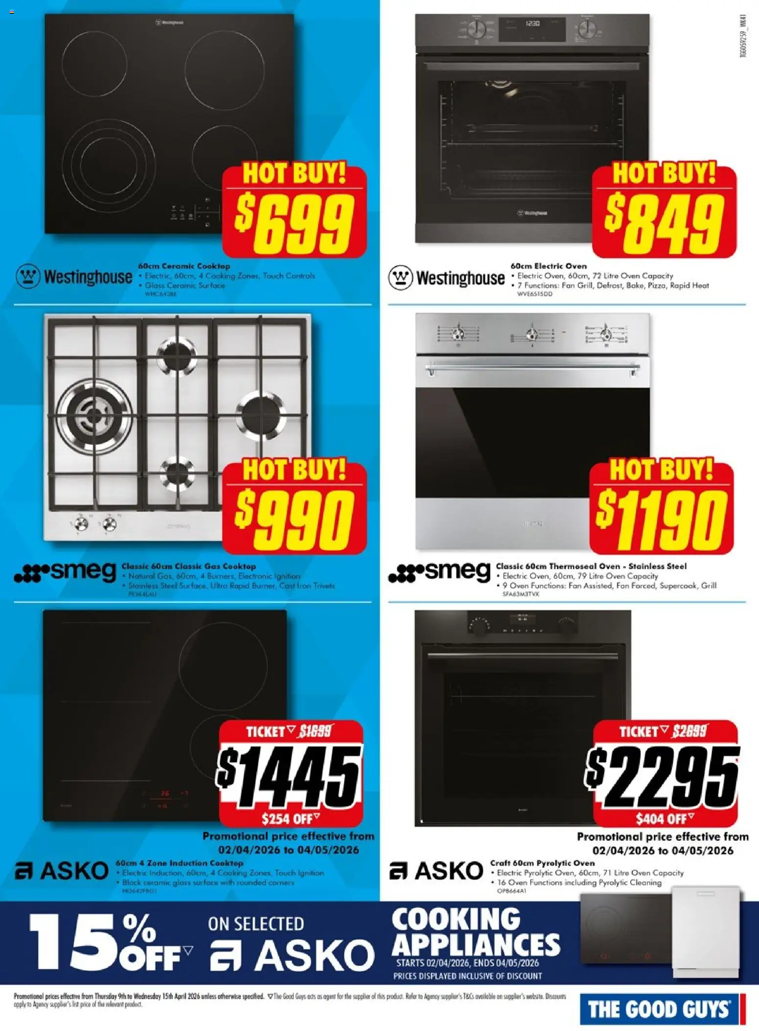 The Good Guys catalogue - valid from 08.04.2026 | Page: 5 | Products: Oven, Grill, Iron, Fan