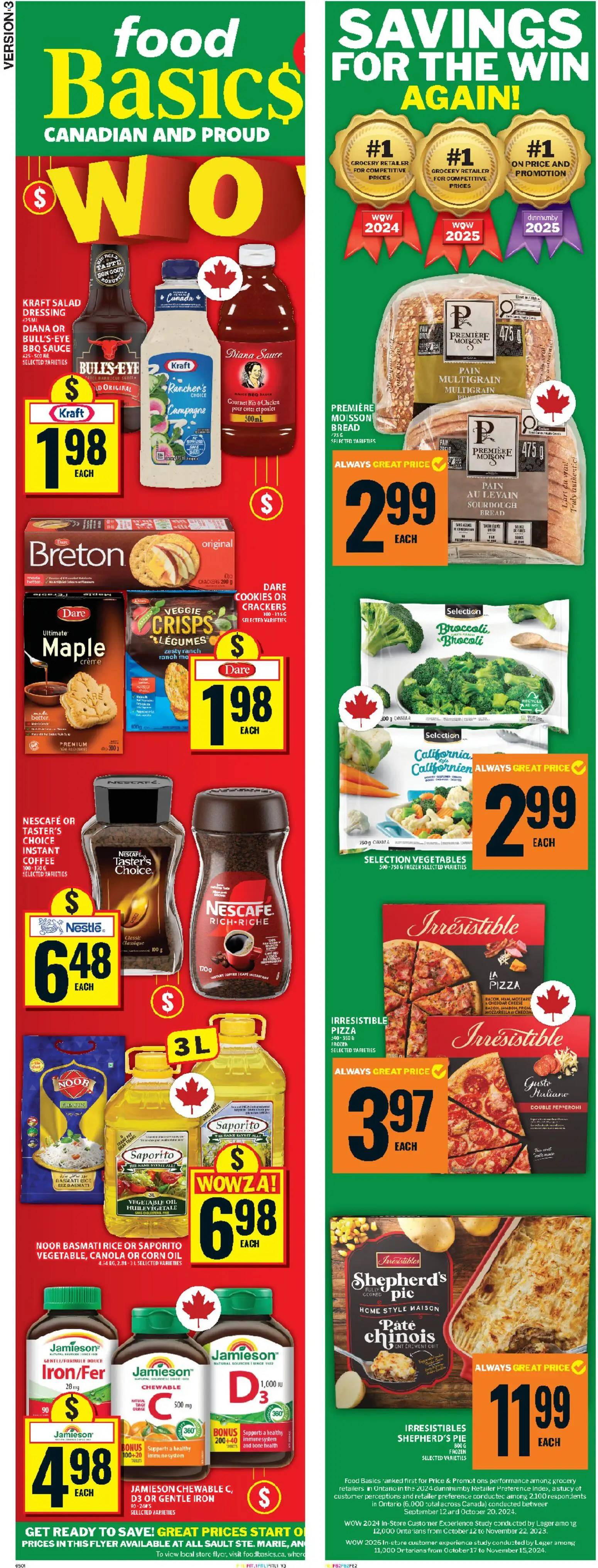 Food Basics flyer valid from 15.01.2026 | Page: 2 | Products: Oil, Bread, Coffee, Pizza