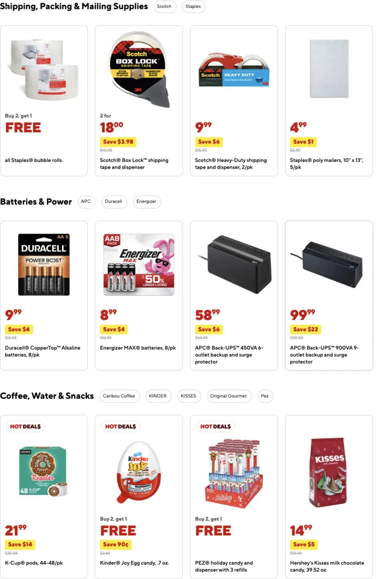 Staples Weekly Ad - valid from 19.10.2025 | Page: 7 | Products: Box, Milk, Chocolate, Surge Protector