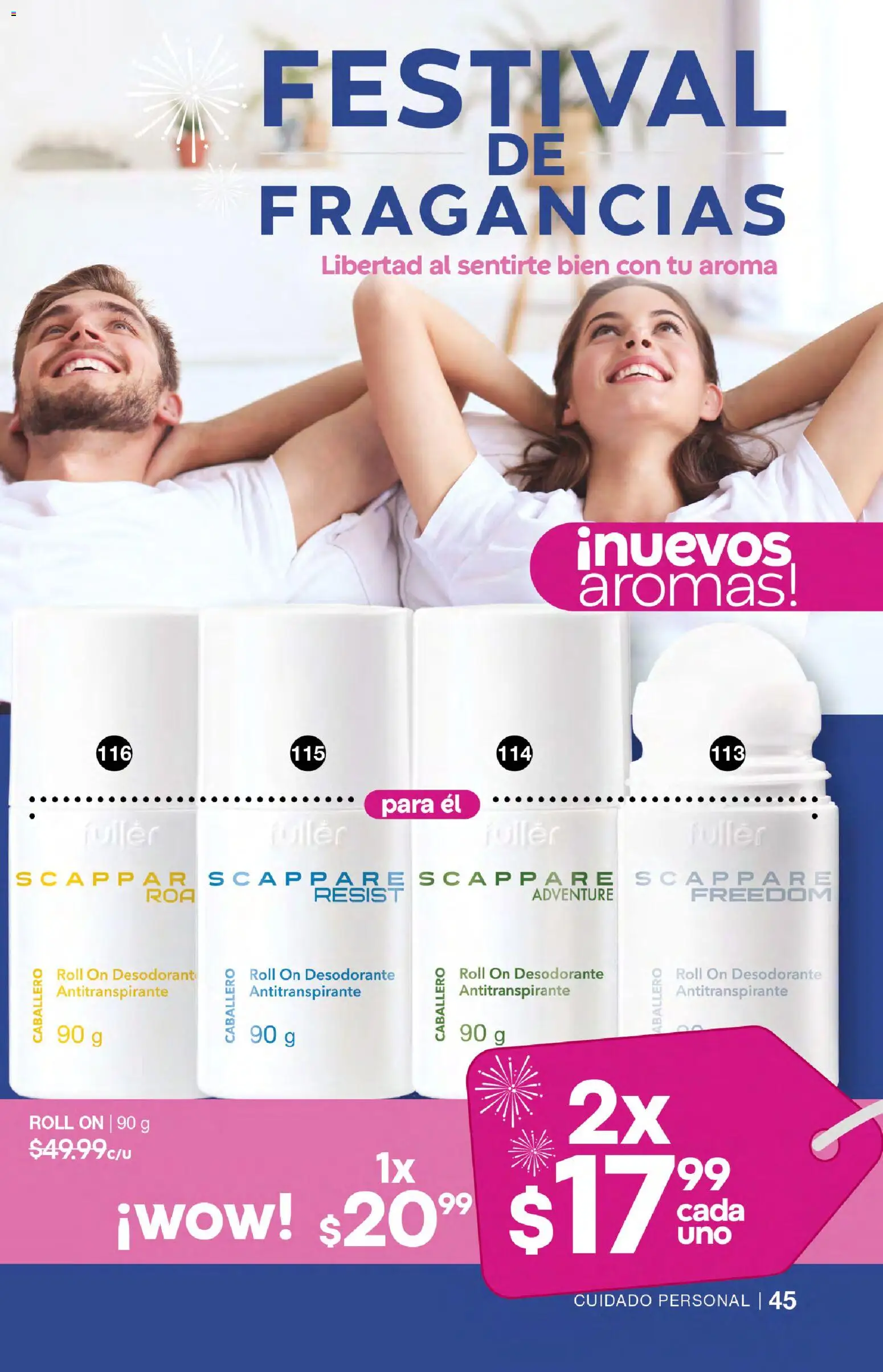 Nuevas ofertas de Fuller válidas en toda la República Mexicana desde el 18.02.2026. ¡Encuentra las mejores ofertas en Fuller campaña 23 2026! | Página: 45 | Productos: Desodorante, Antitranspirante