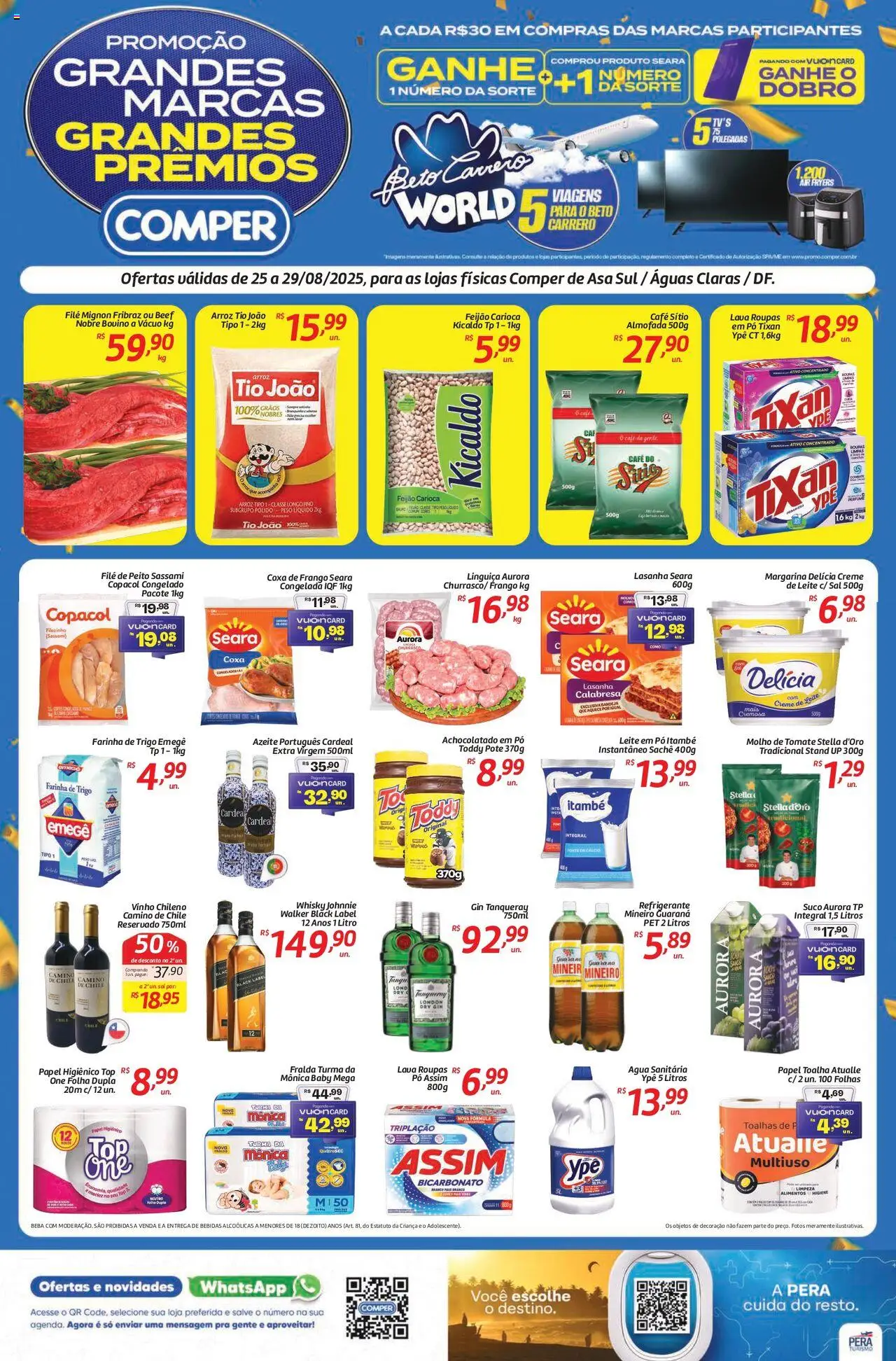 Comper Folheto - válido de 25.08.2025 | Página: 1 | Produtos: Farinha de trigo, Vinho, Margarina, Água sanitária
