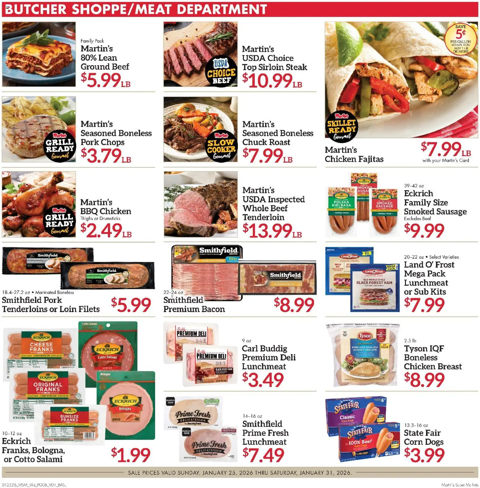 Martin’s Weekly Ad - valid from 25.01.2026 | Page: 6 | Products: Corn, Salami, Pork, Grill